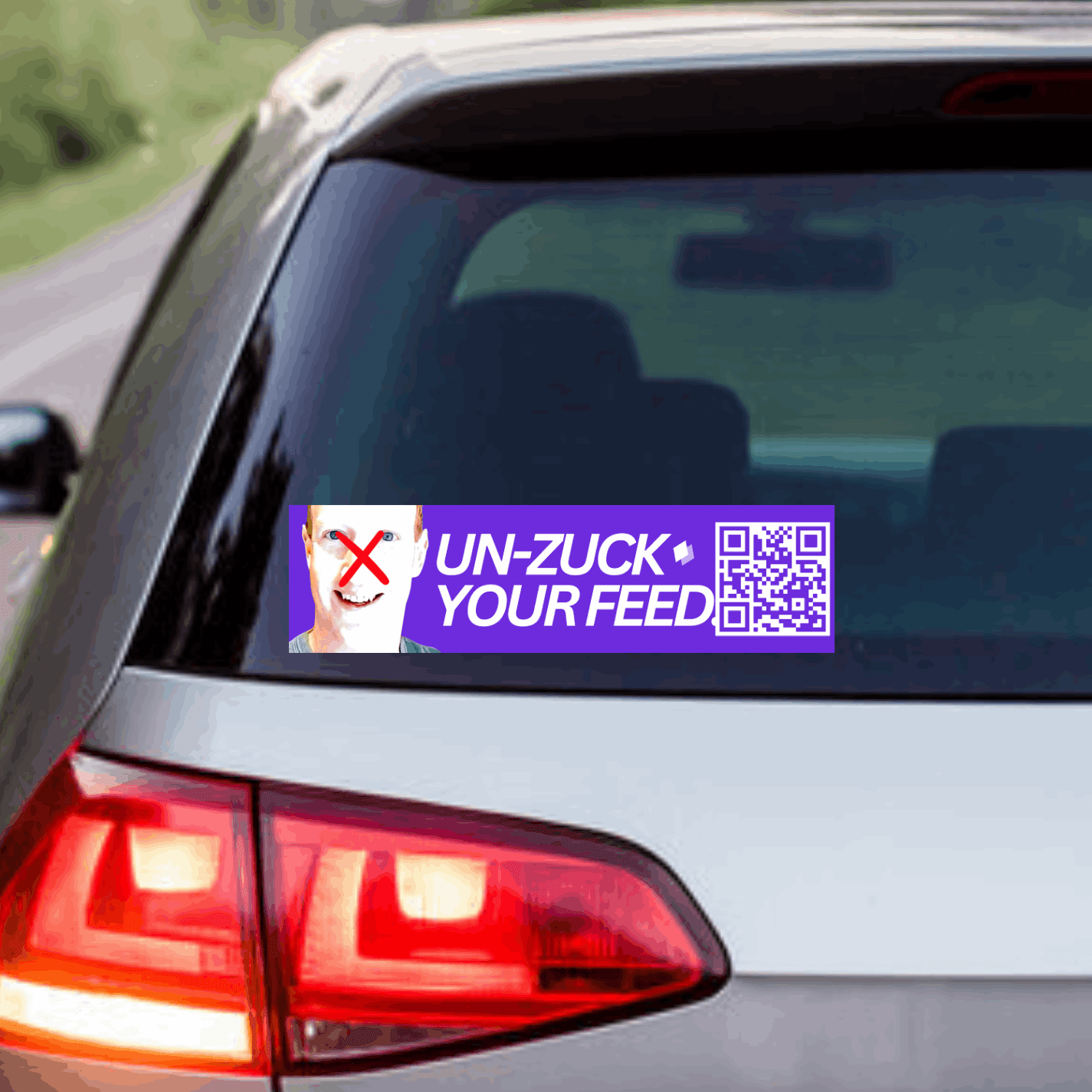 “Unzuck Your Feed” Skylight Social Bumper Sticker