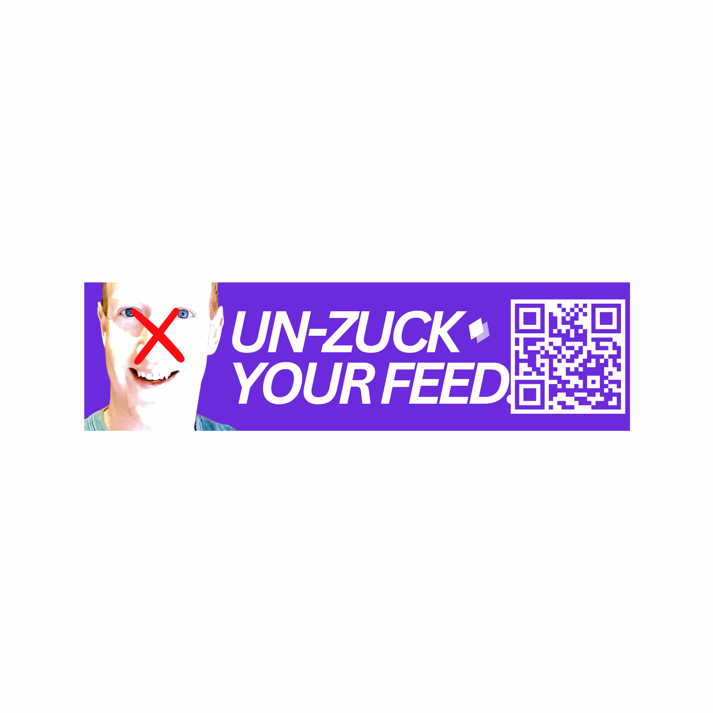“Unzuck Your Feed” Skylight Social Bumper Sticker