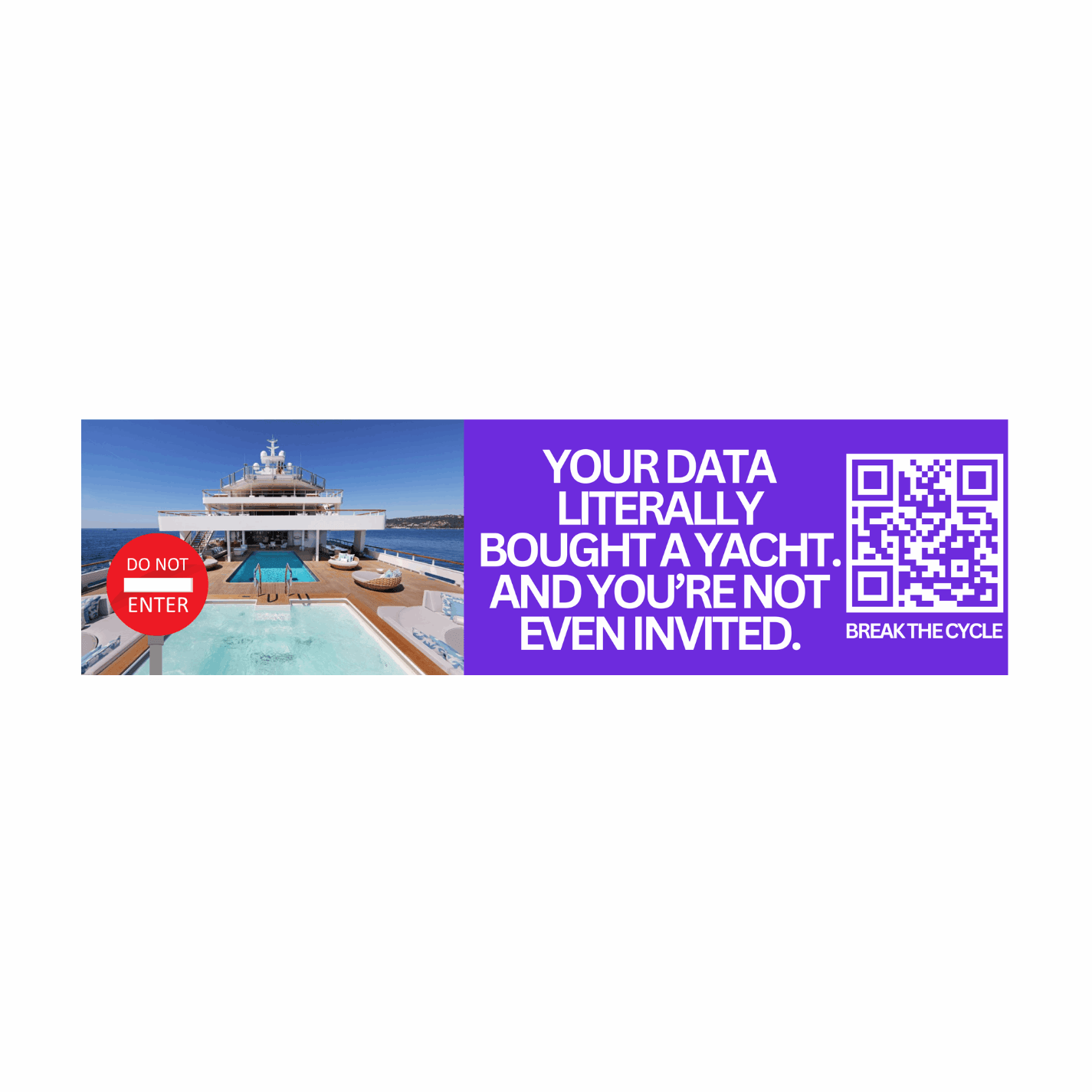 âYour Data Literally Bought a Yacht. And Youâre Not Even Invited.â - Skylight Social Bumper Sticker