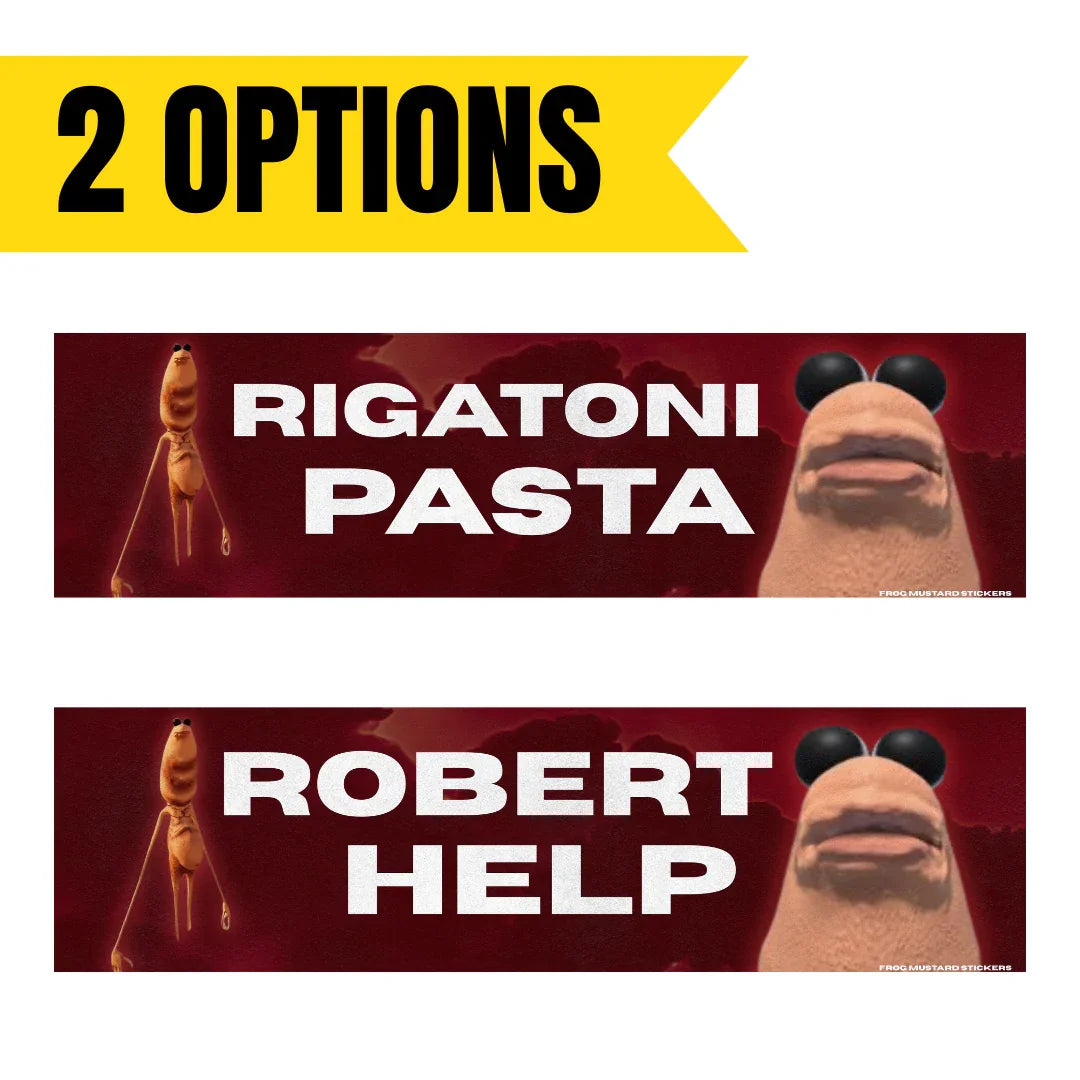 ROBERT HELP Funny Bumper Sticker – Marcus Meme | Frog Mustard – Frog  Mustard Stickers