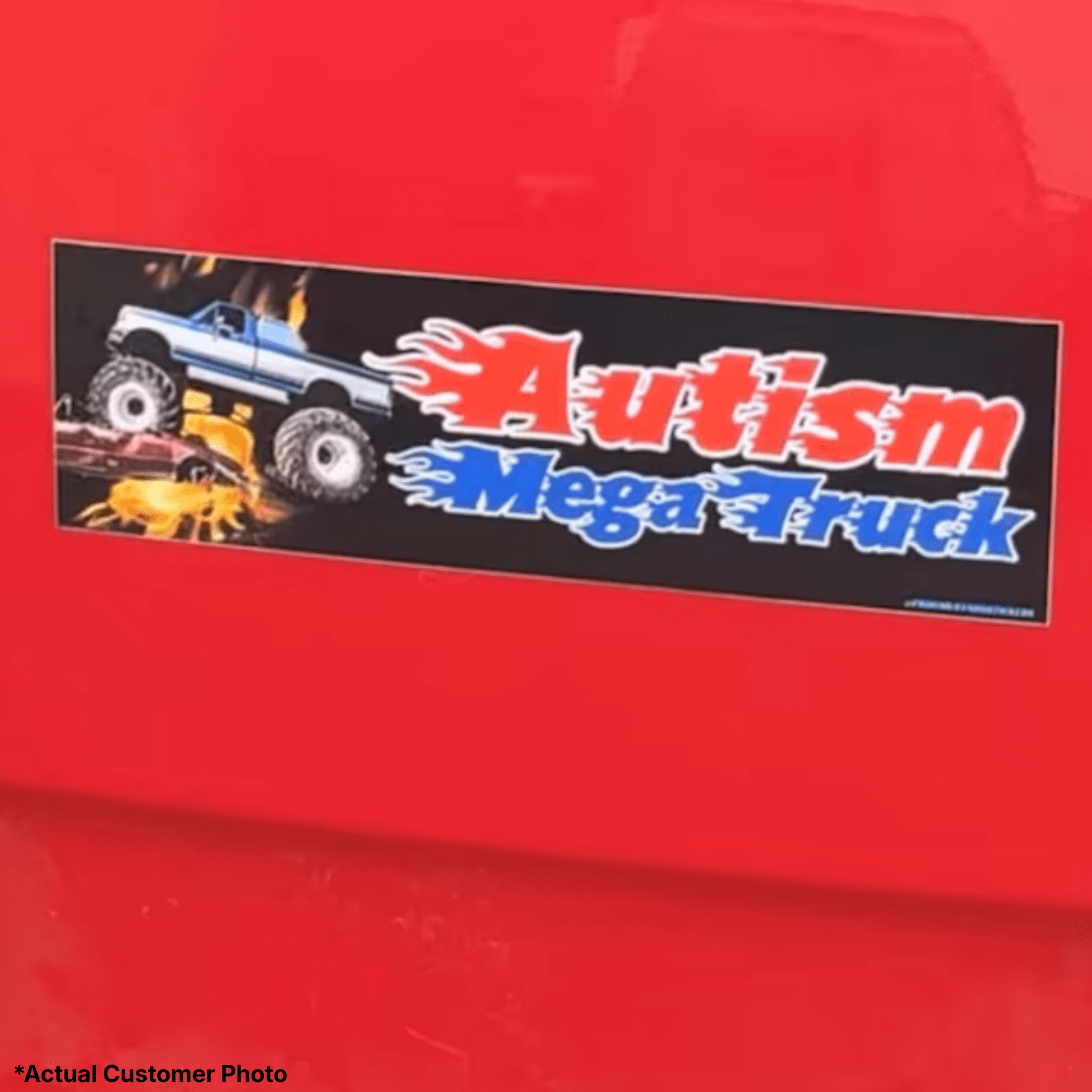 Autism Mega Truck - Frog Mustard Stickers