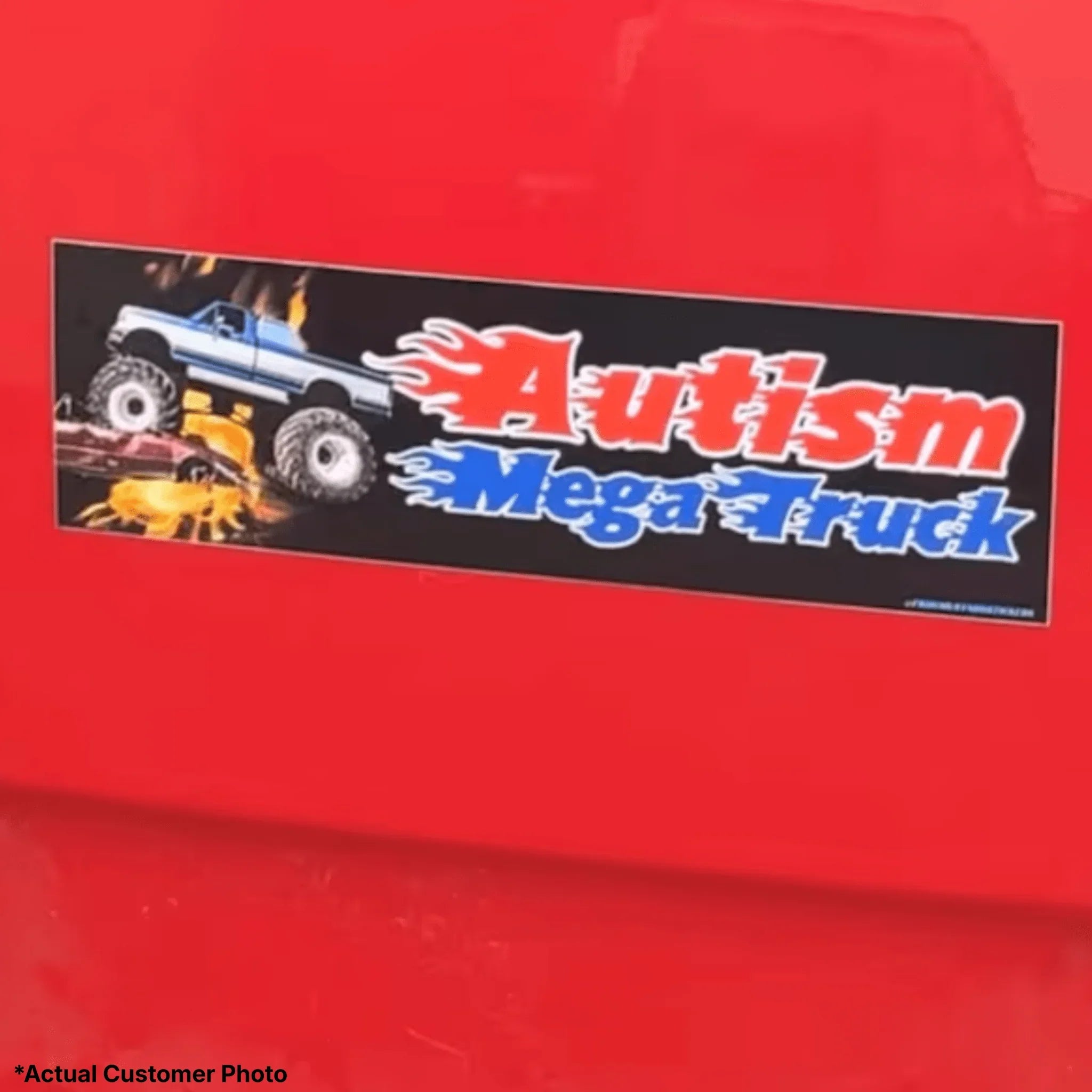 Autism Mega Truck - Frog Mustard Stickers