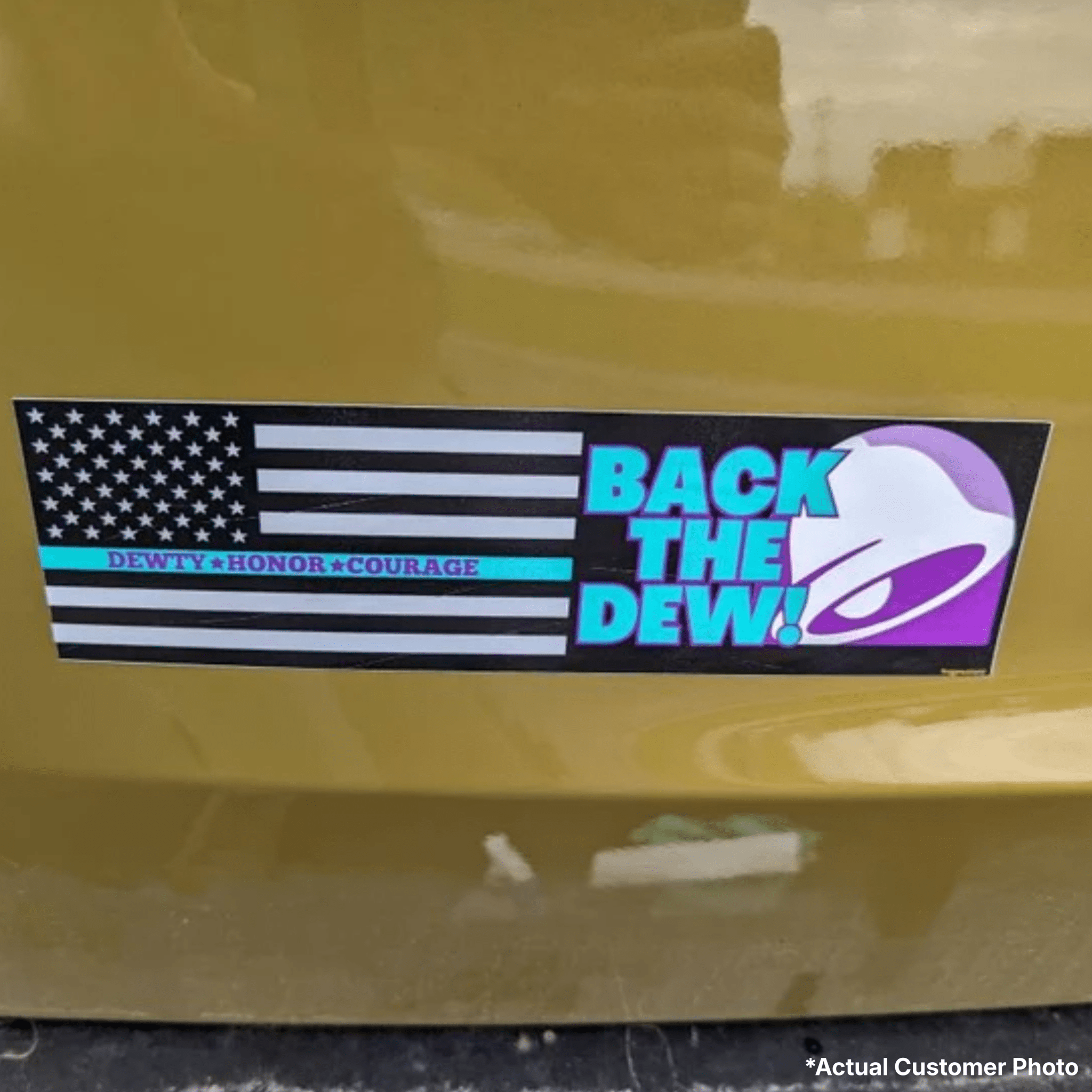 Back the Dew (Baja Blast) - Frog Mustard Stickers