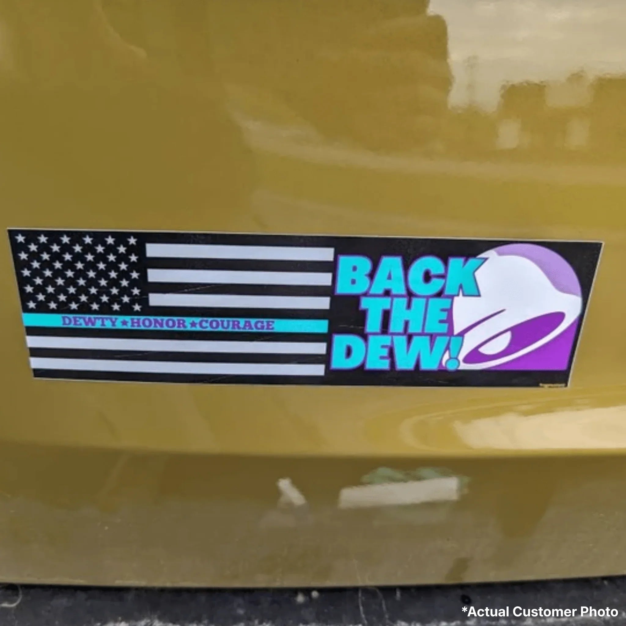Back the Dew (Baja Blast) - Frog Mustard Stickers