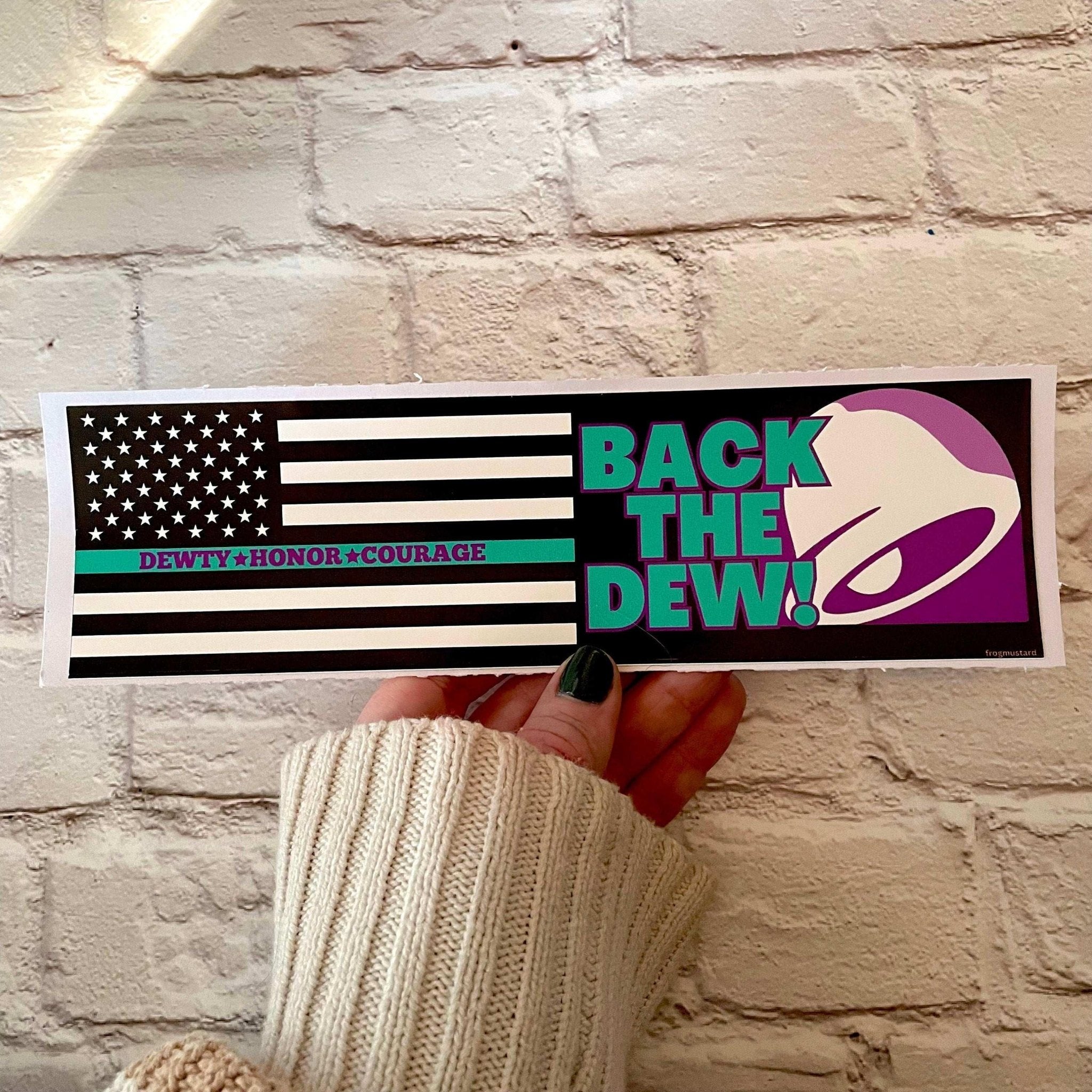 Back the Dew (Baja Blast) - Frog Mustard Stickers