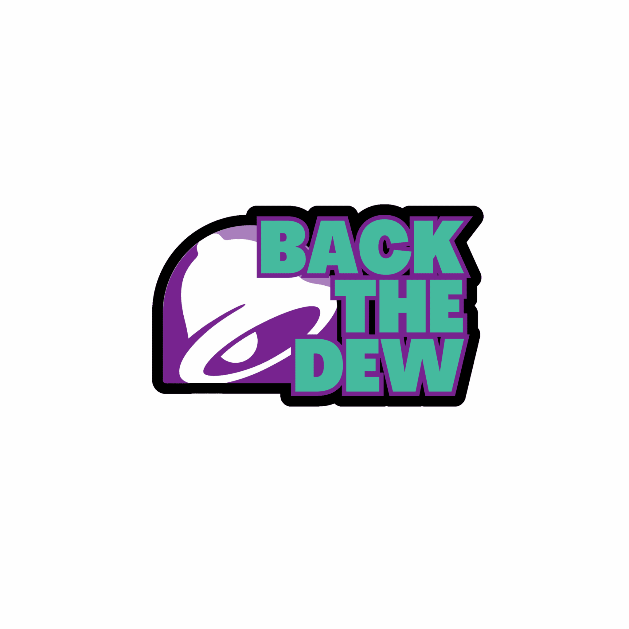 Back the Dew (Baja Blast) - Die Cut - Frog Mustard Stickers