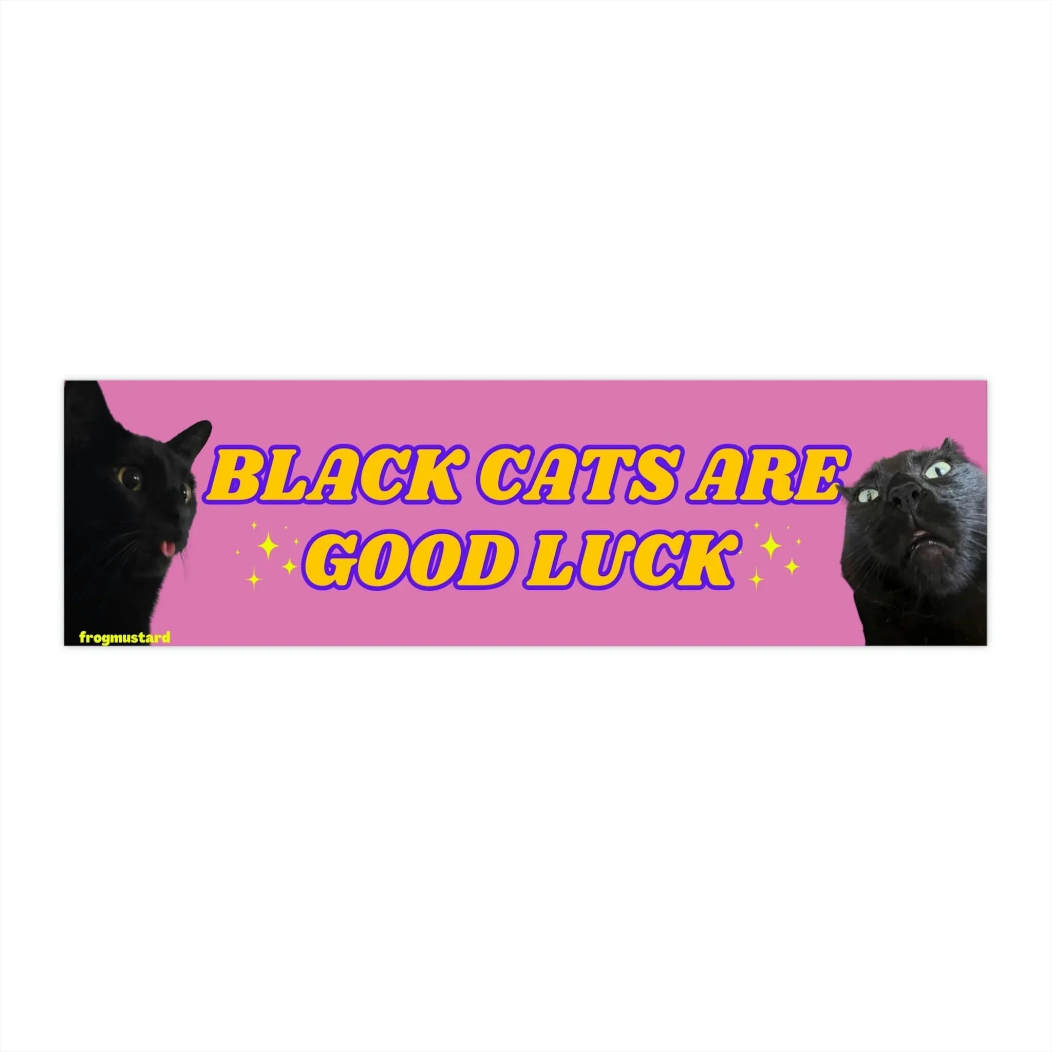 Black Cats are Good Luck - Frog Mustard Stickers