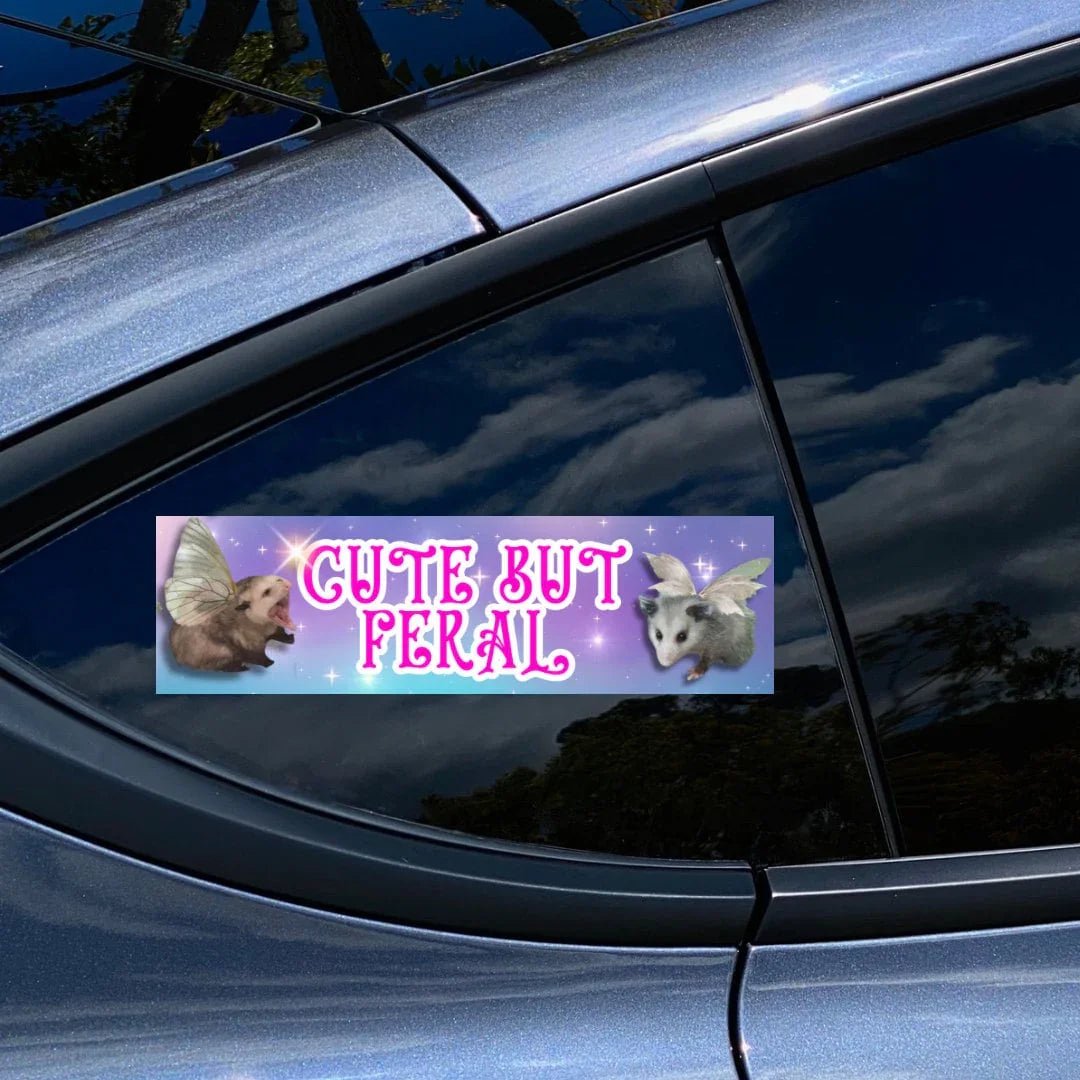 Cute but Feral - Possum Fairies - Frog Mustard Stickers