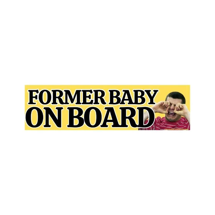 Former Baby on Board - Frog Mustard Stickers