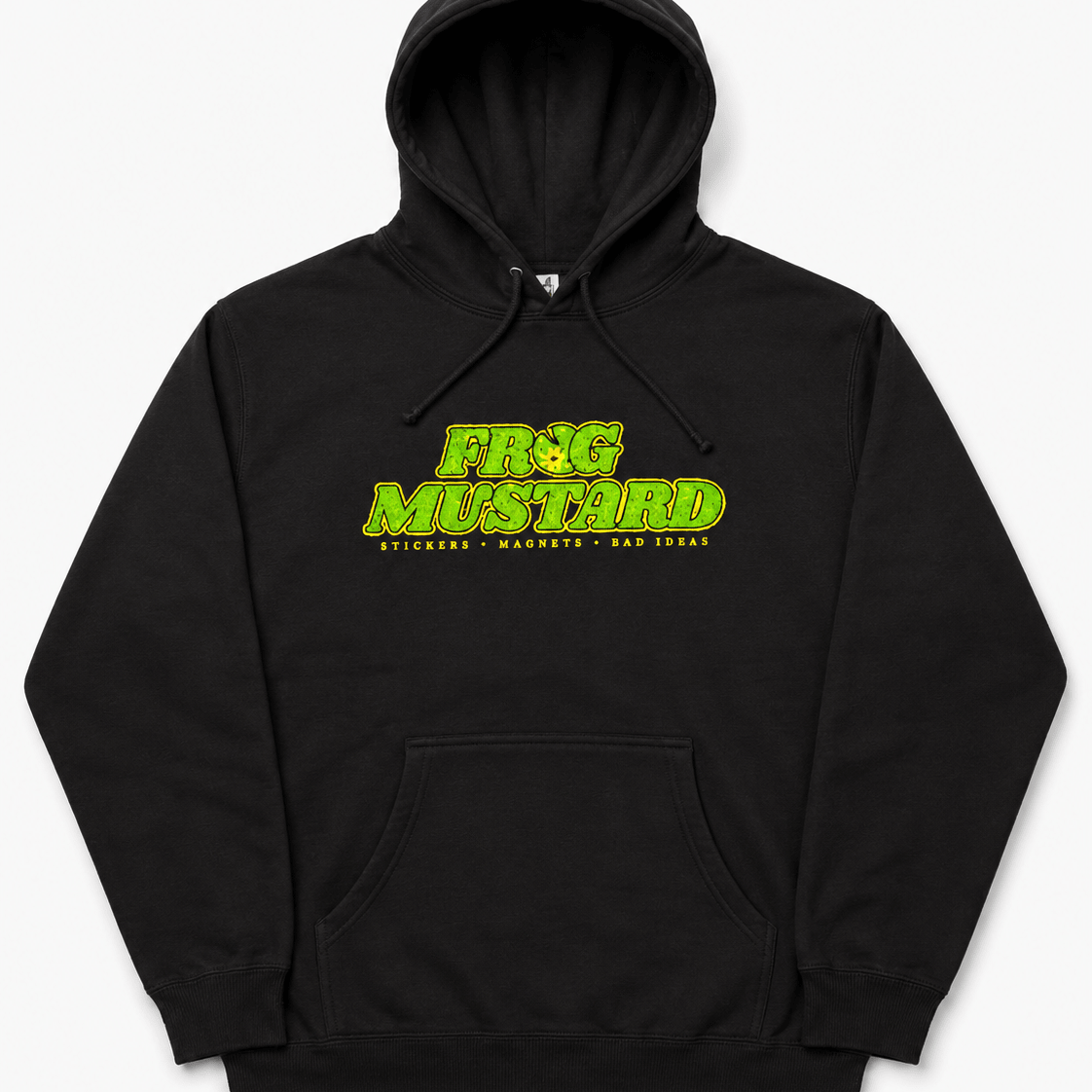 Frog Mustard Logo Hoodie | Heavyweight Screen Printed Hoodie - Frog Mustard Stickers