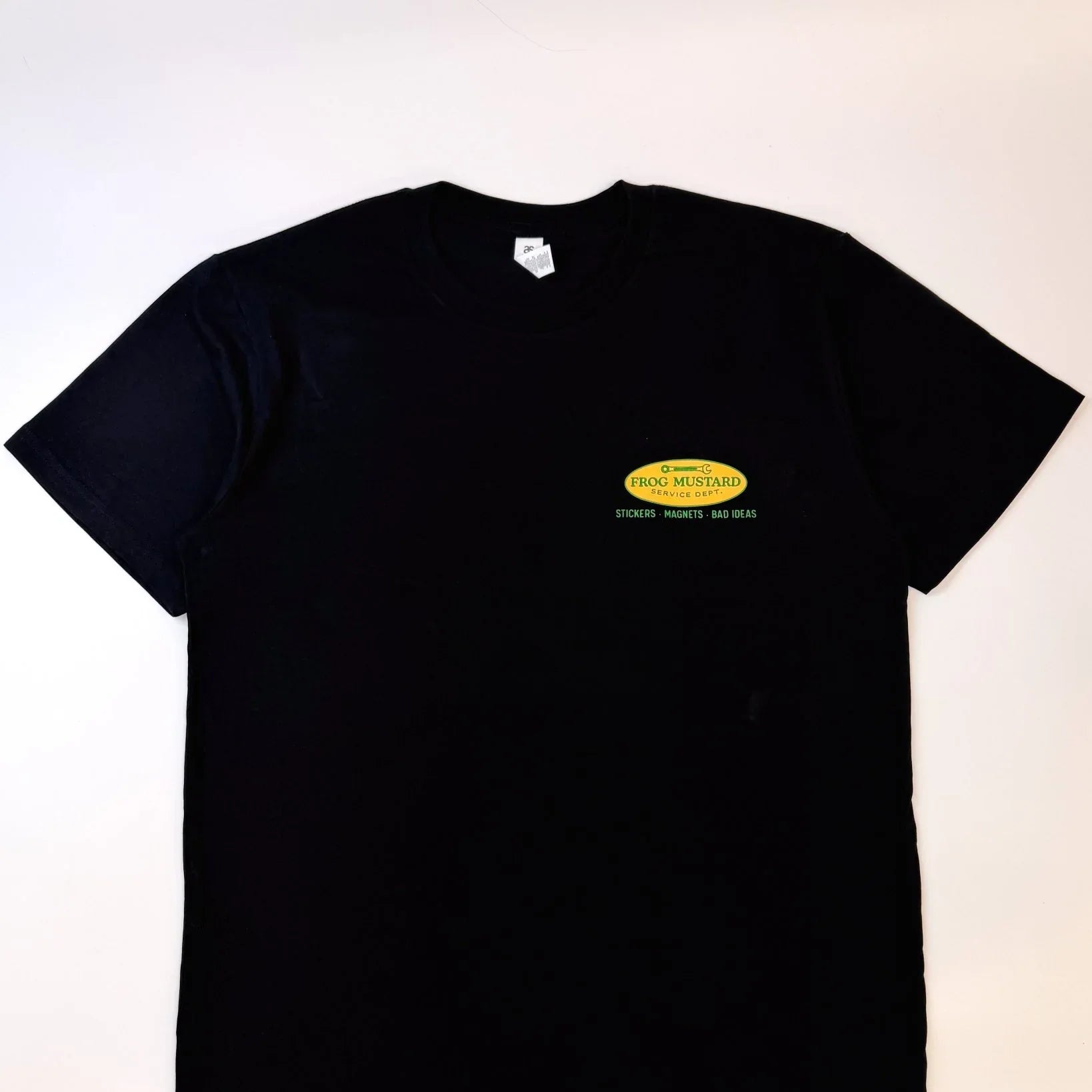Frog Mustard Service Dept. Heavyweight Tee - Frog Mustard Stickers
