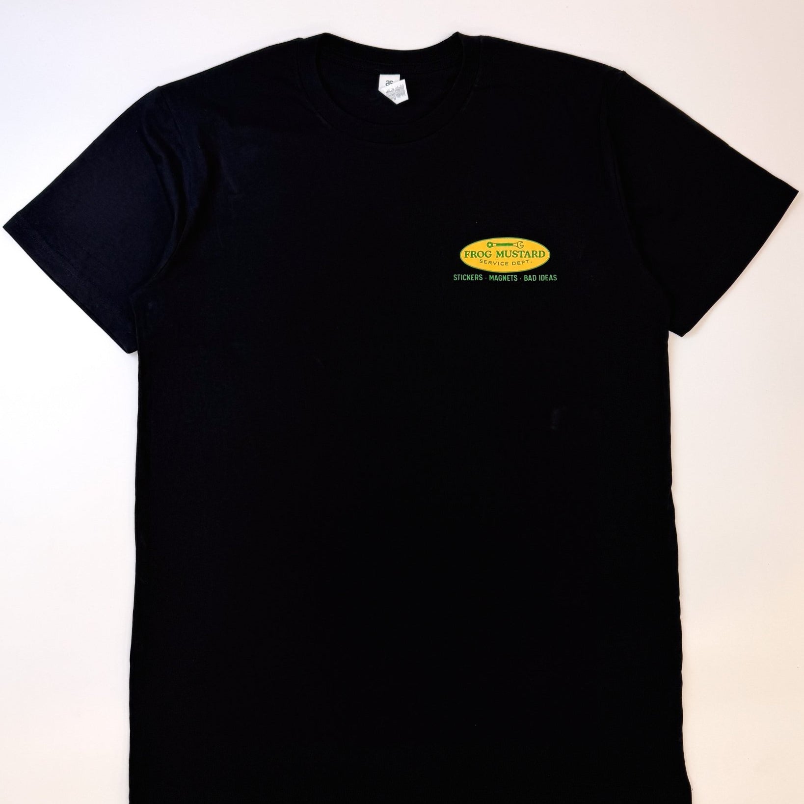 Frog Mustard Service Dept. Heavyweight Tee - Frog Mustard Stickers