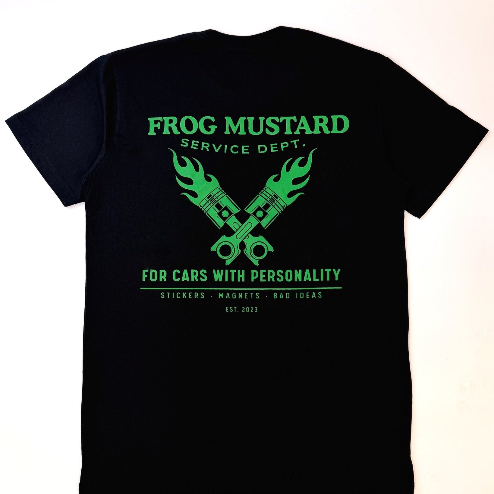 Frog Mustard Service Dept. Heavyweight Tee - Frog Mustard Stickers