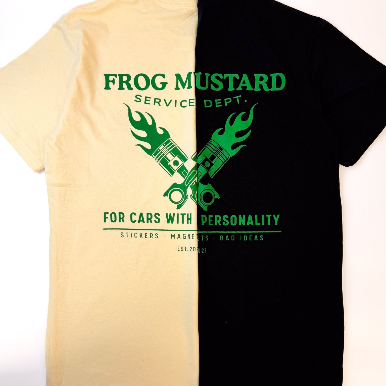 Frog Mustard Service Dept. Heavyweight Tee - Frog Mustard Stickers