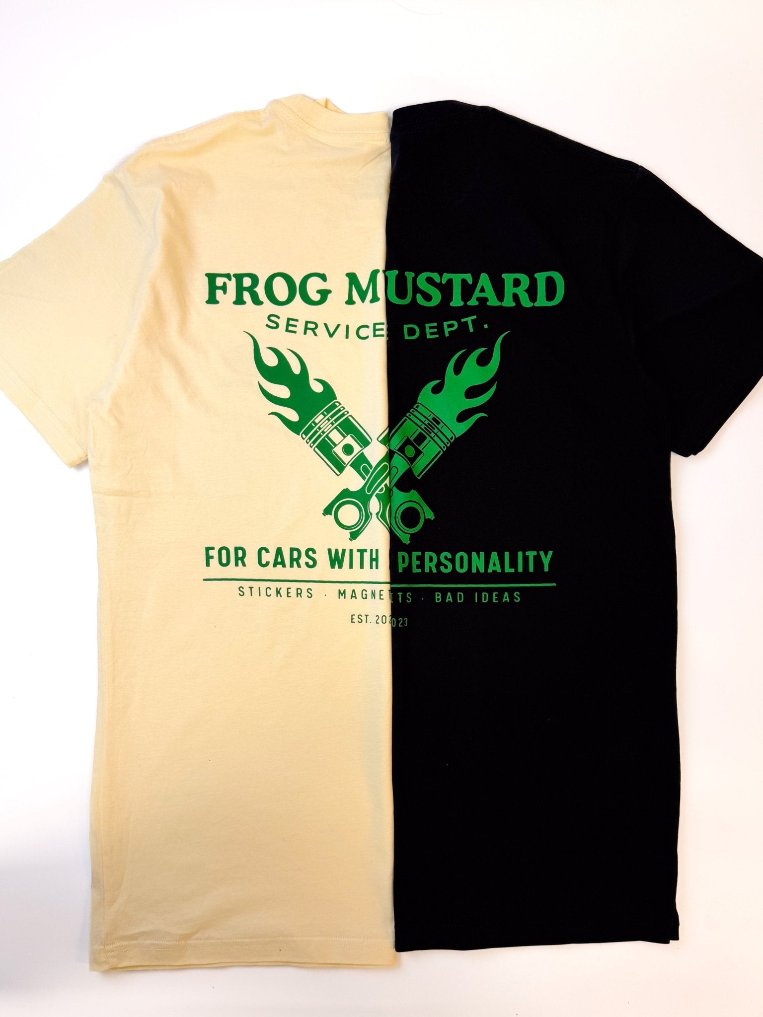 Frog Mustard Service Dept. Heavyweight Tee - Frog Mustard Stickers