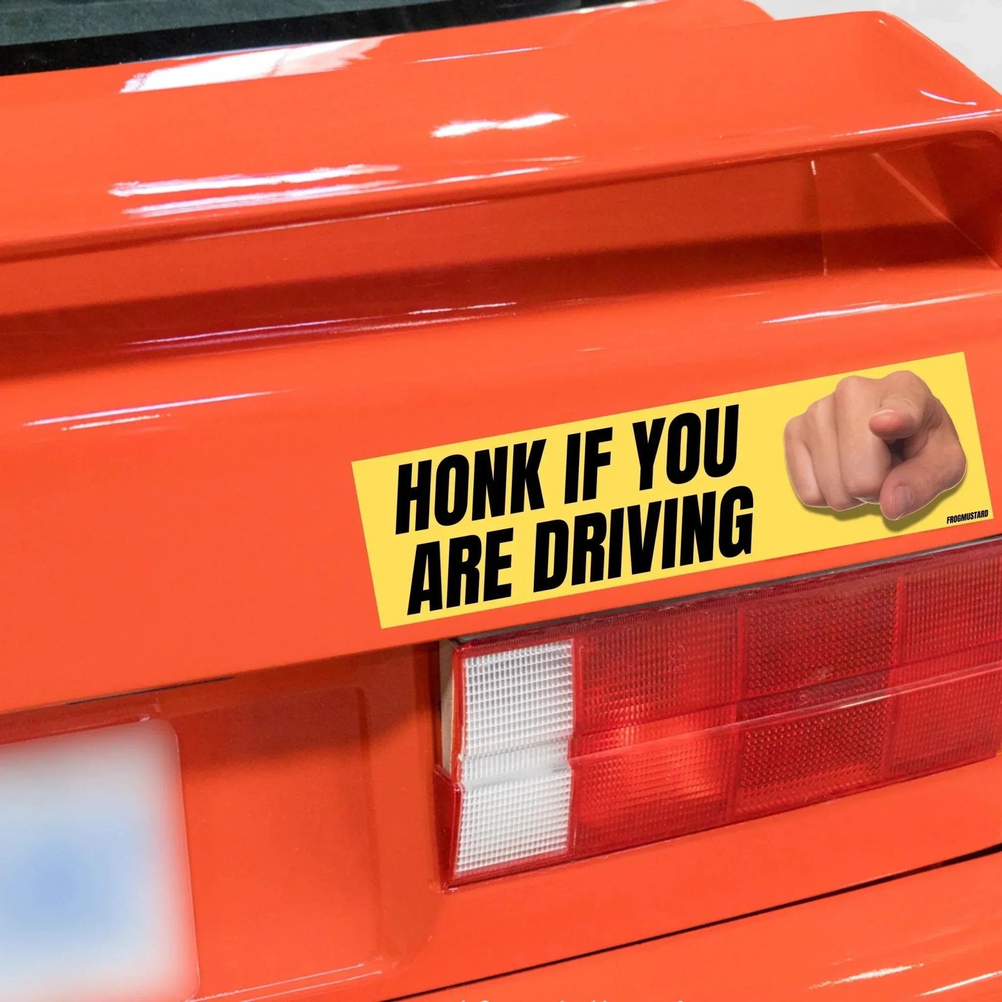Honk If You Are Driving - Frog Mustard Stickers