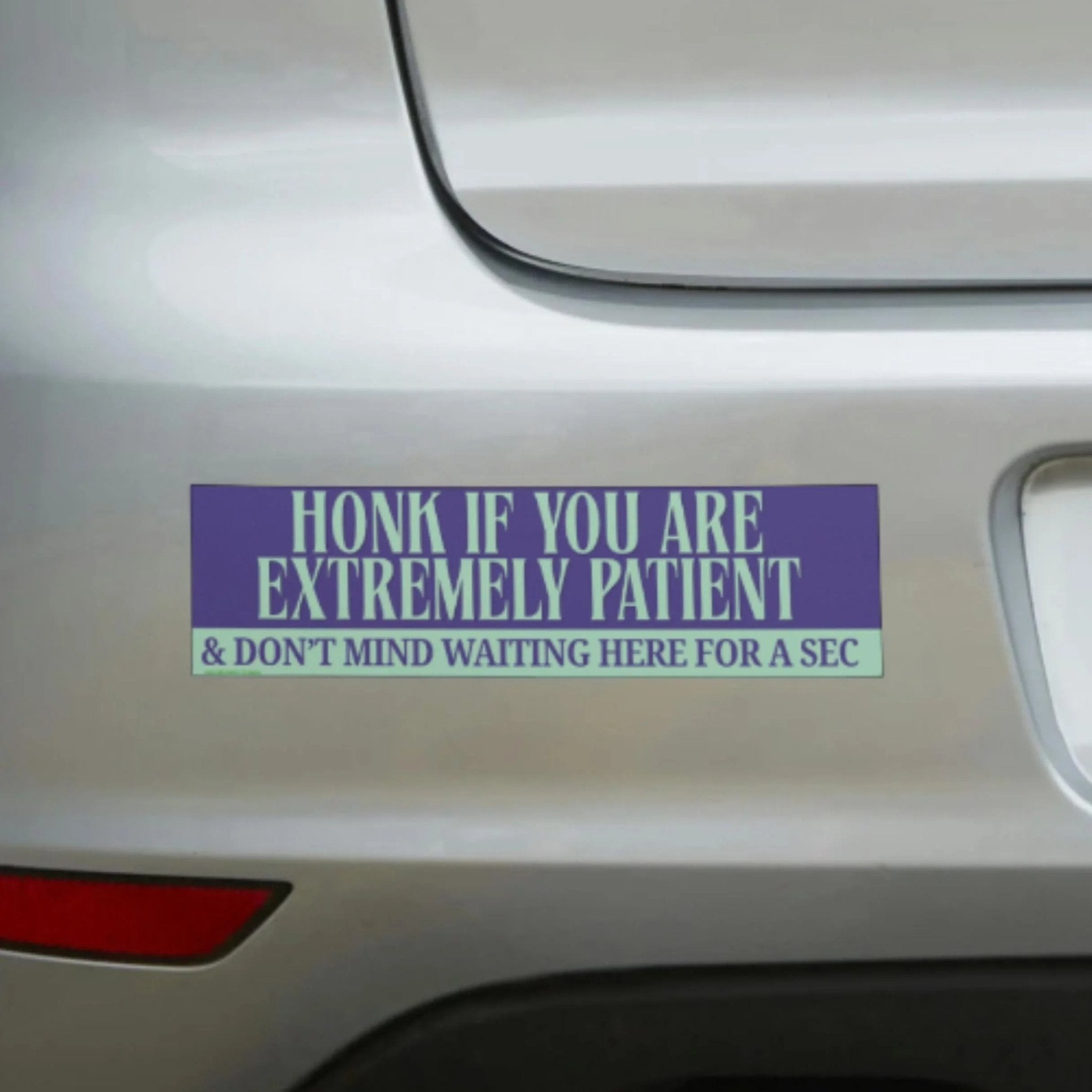 Honk If You Are Extremely Patient & Don't Mind Sitting Here for a Sec - Frog Mustard Stickers