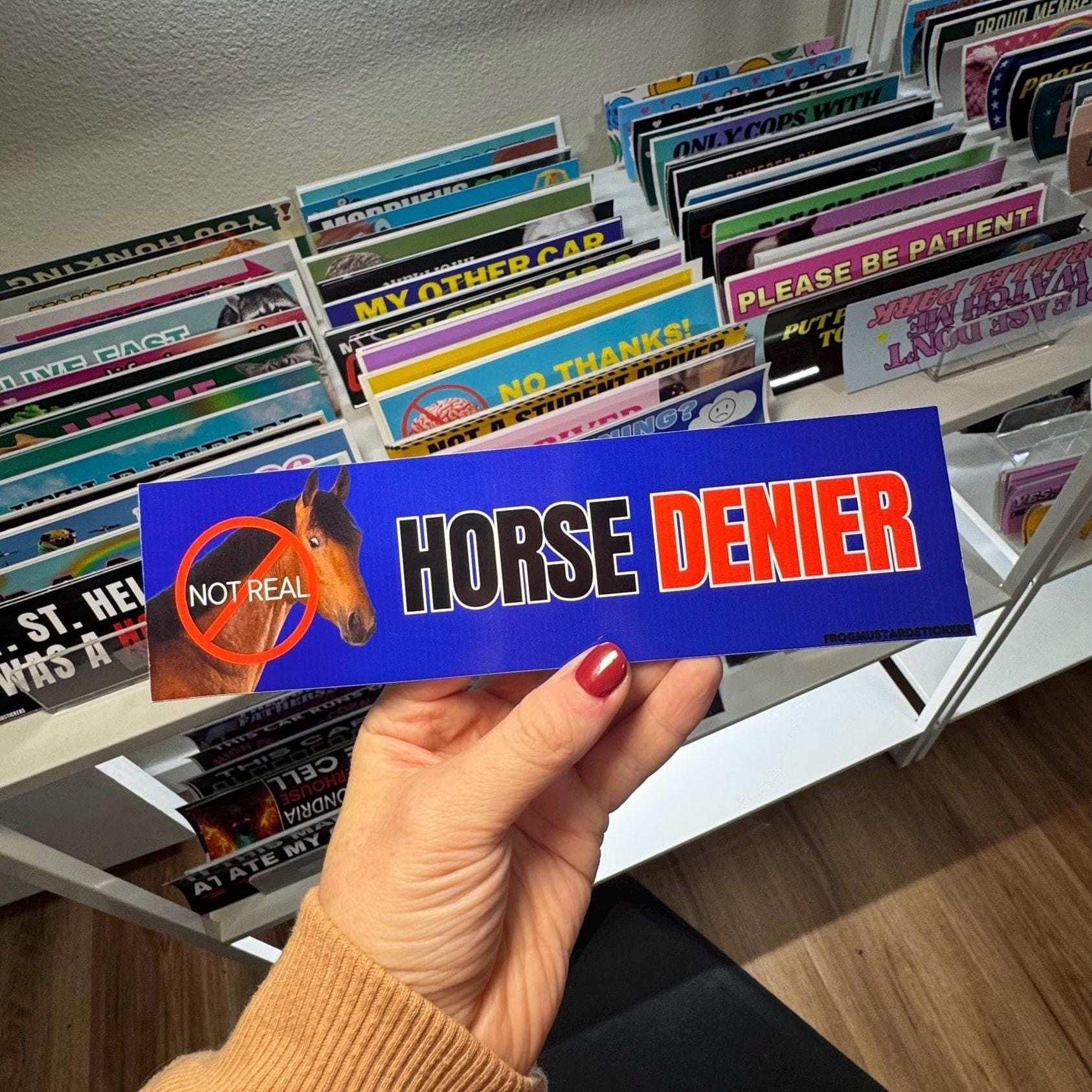 Horse DENIER - Frog Mustard Stickers