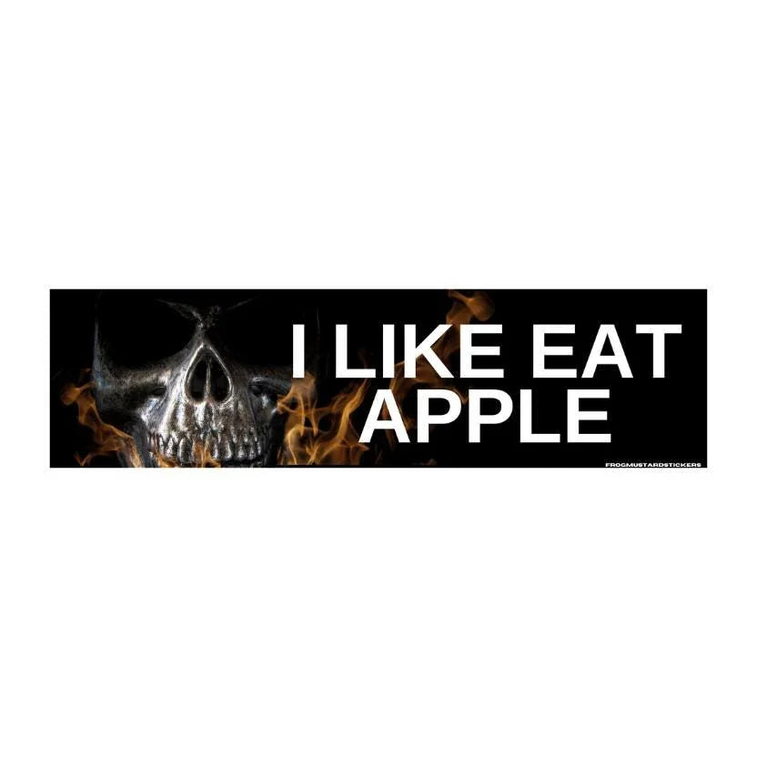 I like Eat Apple - Frog Mustard Stickers
