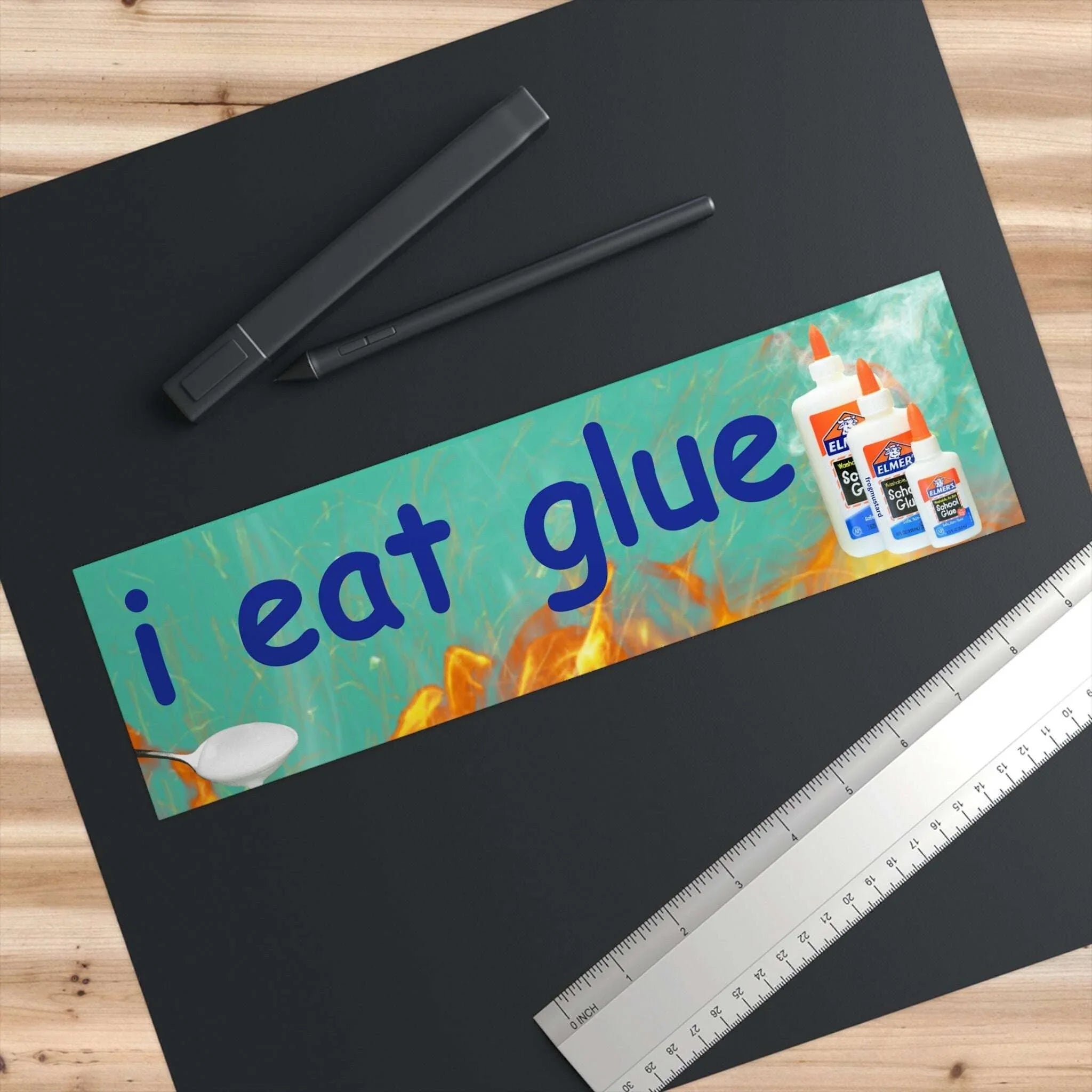 I eat glue - frogmustard stickers
