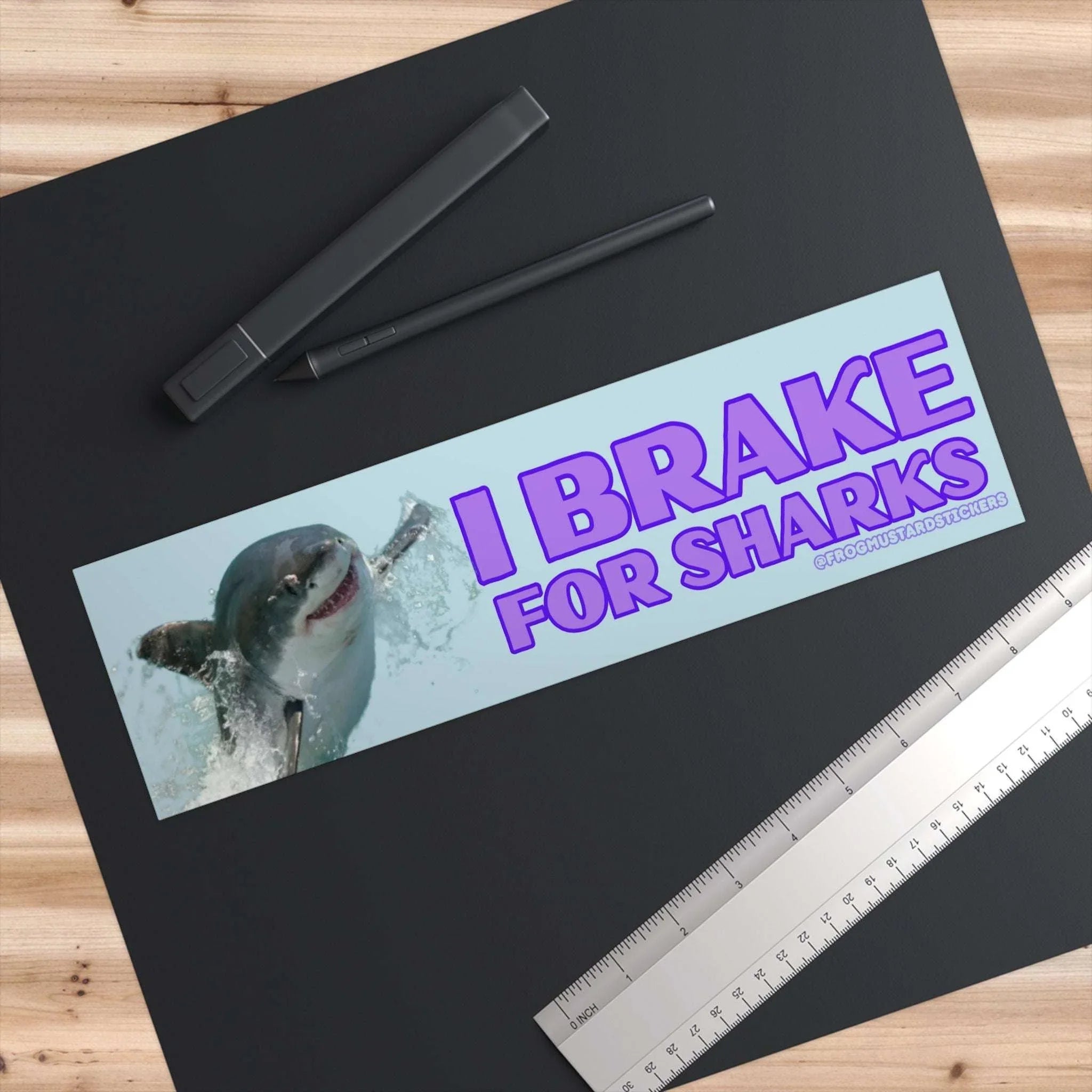 I Brake for Sharks - frogmustard stickers