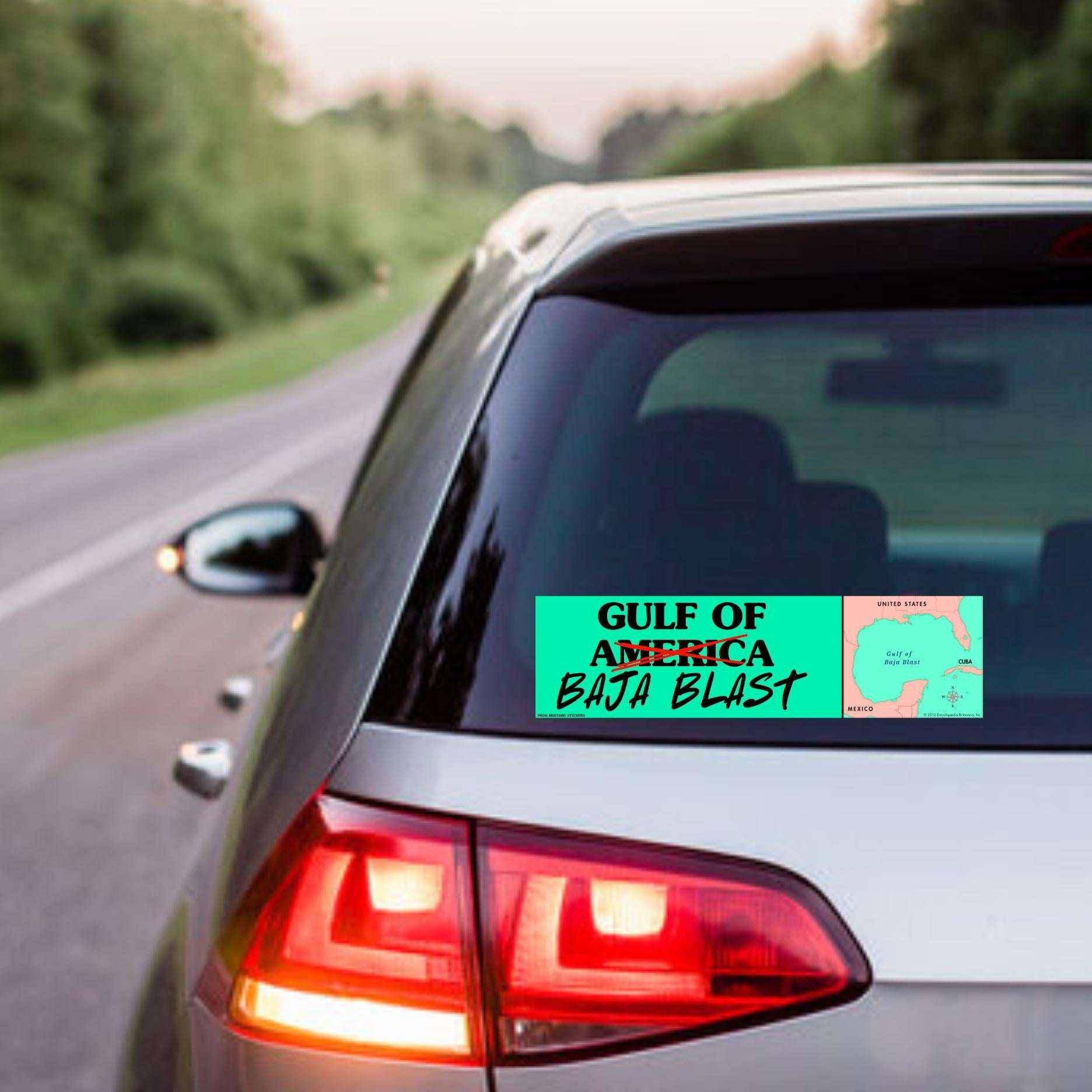 Gulf of Baja Blast | Meme Sticker | Funny Bumper Laptop Sticker | 8.5" x 2.5" | Bumper Sticker OR Magnet Premium Weather-proof Vinyl