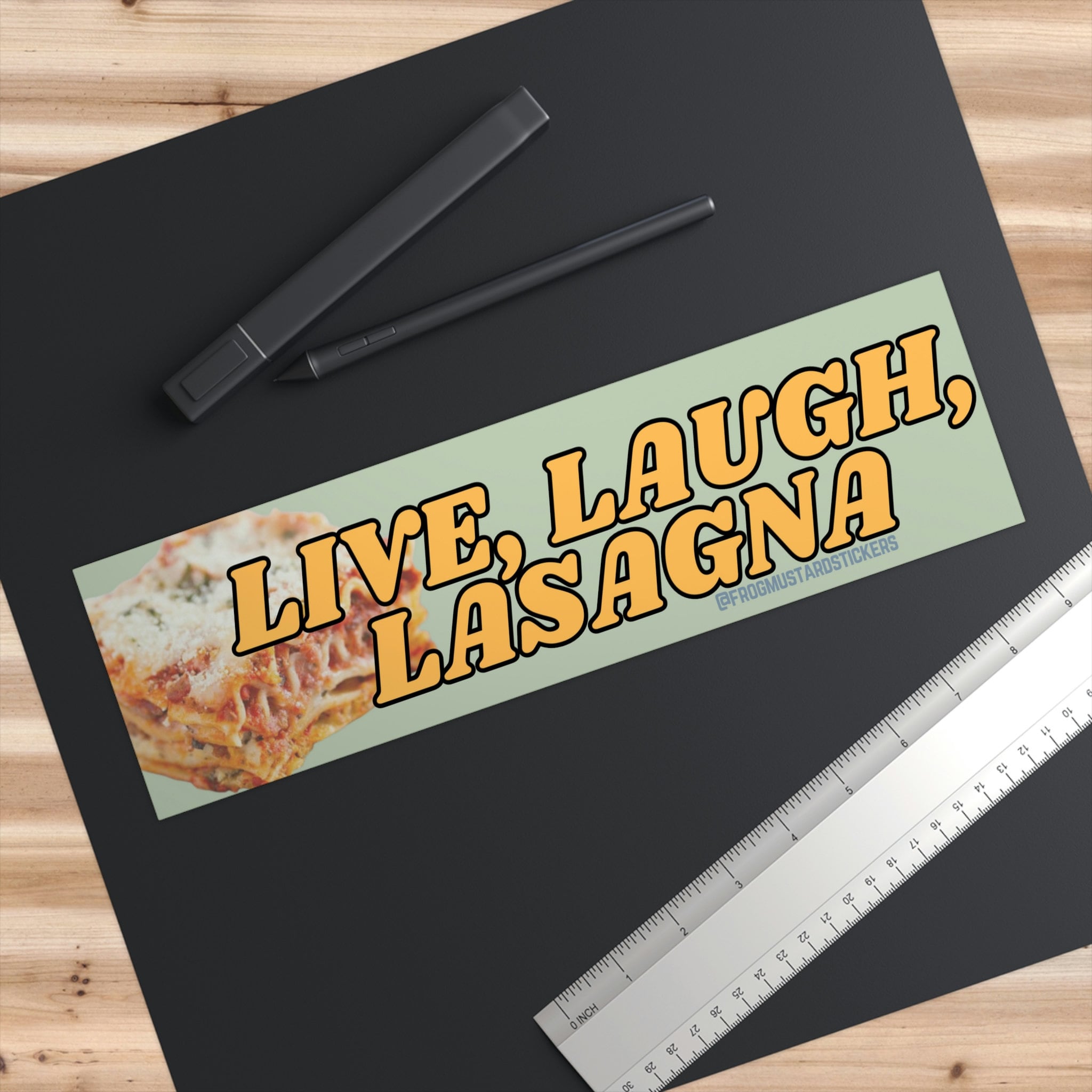 Live, Laugh, Lasagna - frogmustard stickers