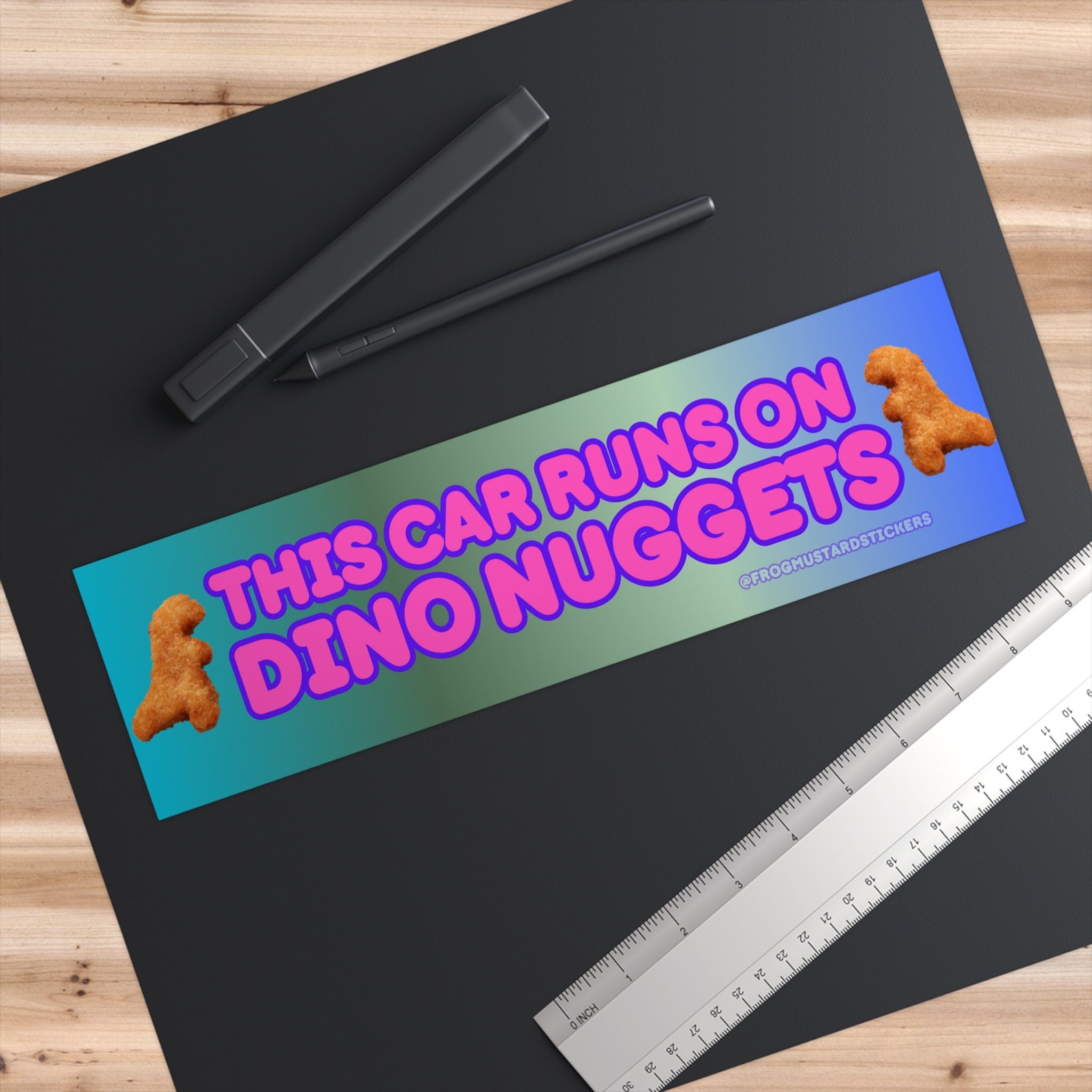 This car runs on Dino Nuggets - frogmustard stickers