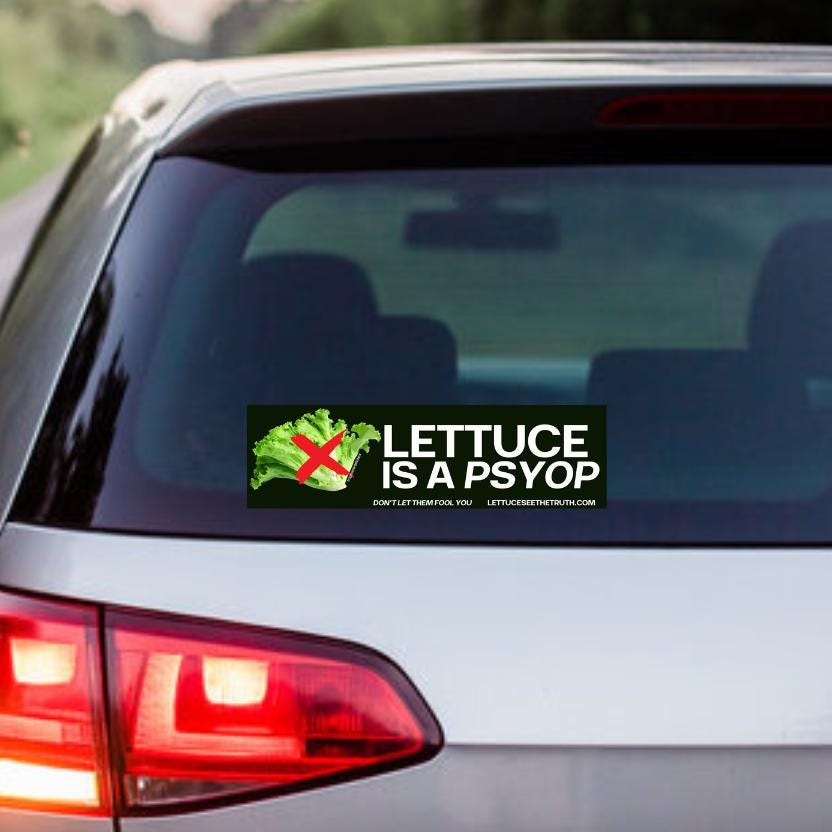 Lettuce is a PSYOP - frogmustard stickers