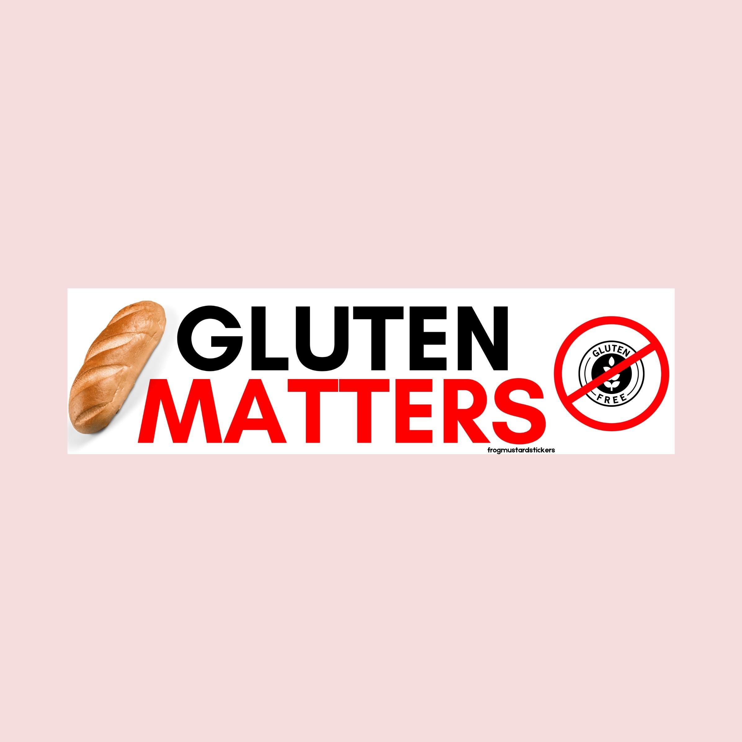 Gluten MATTERS - frogmustard stickers