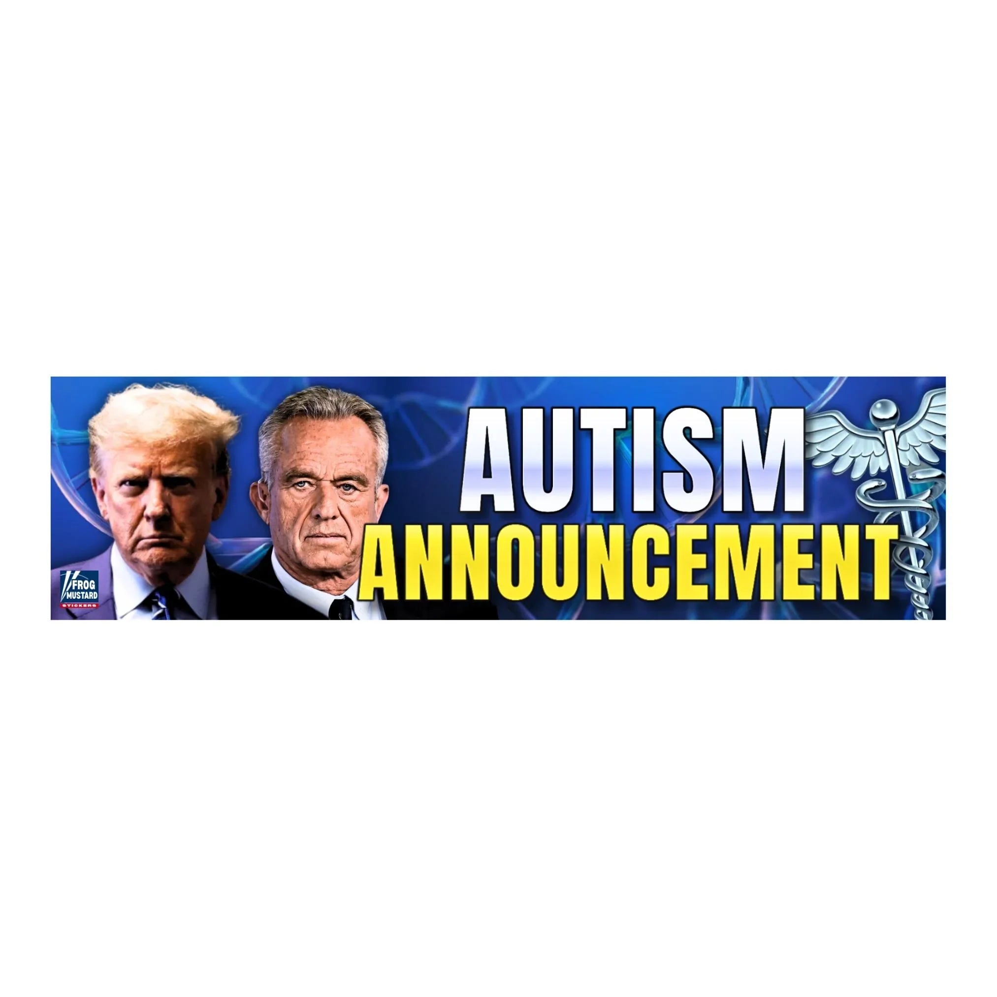 Autism Announcement Sticker or Magnet Unhinged Political Vinyl