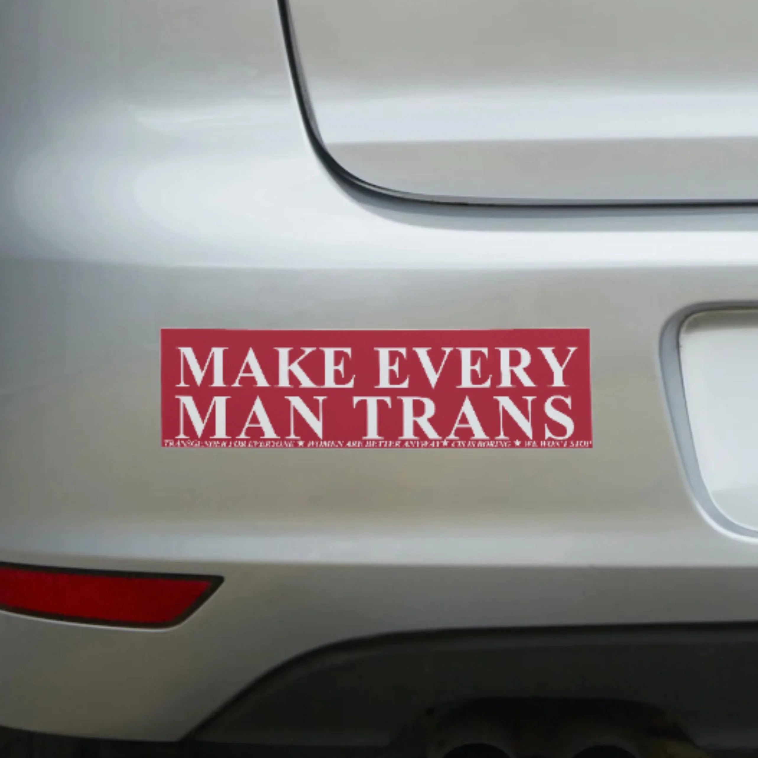 Make Every Man Trans Bumper Sticker or Magnet Funny Political Satire