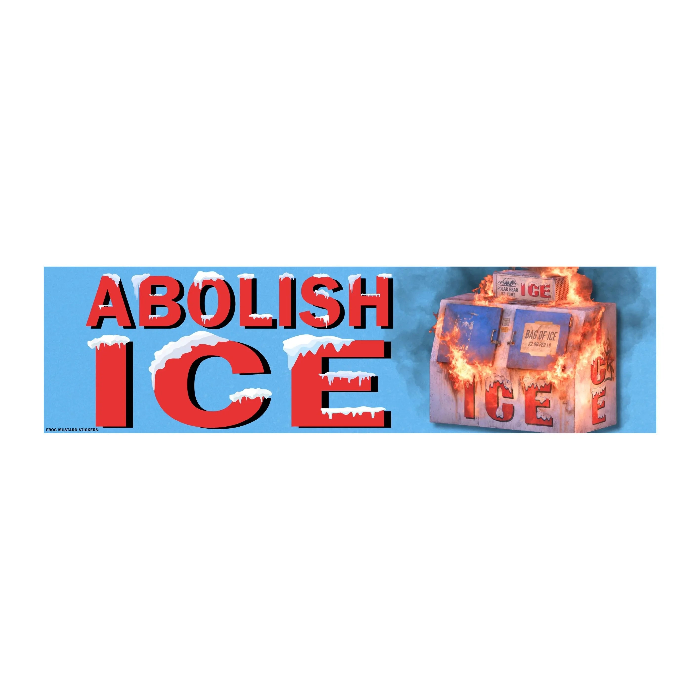 Abolish ICE Bumper Sticker or Magnet - Weatherproof Vinyl Decal