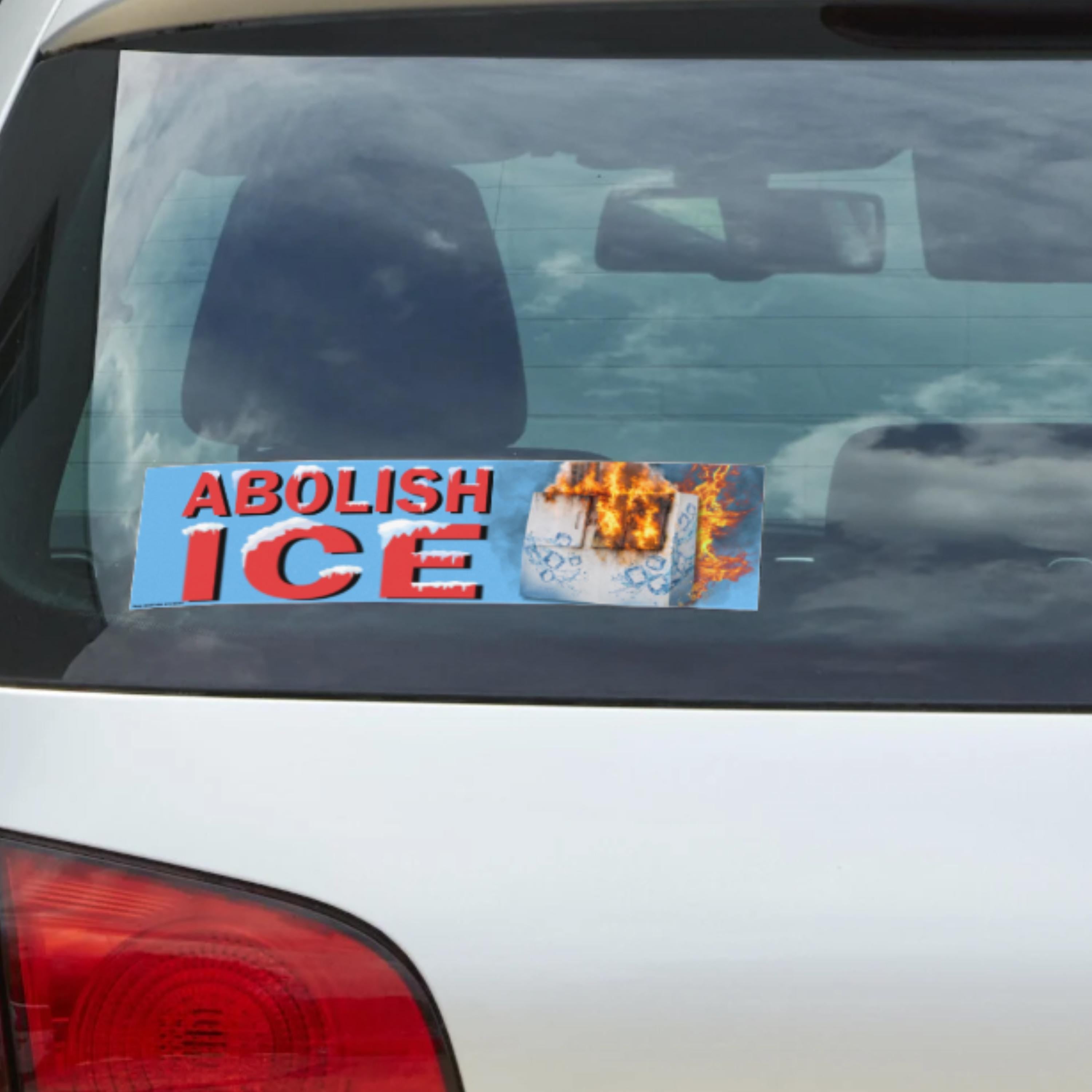 Abolish ICE Bumper Sticker or Magnet - Weatherproof Vinyl Decal