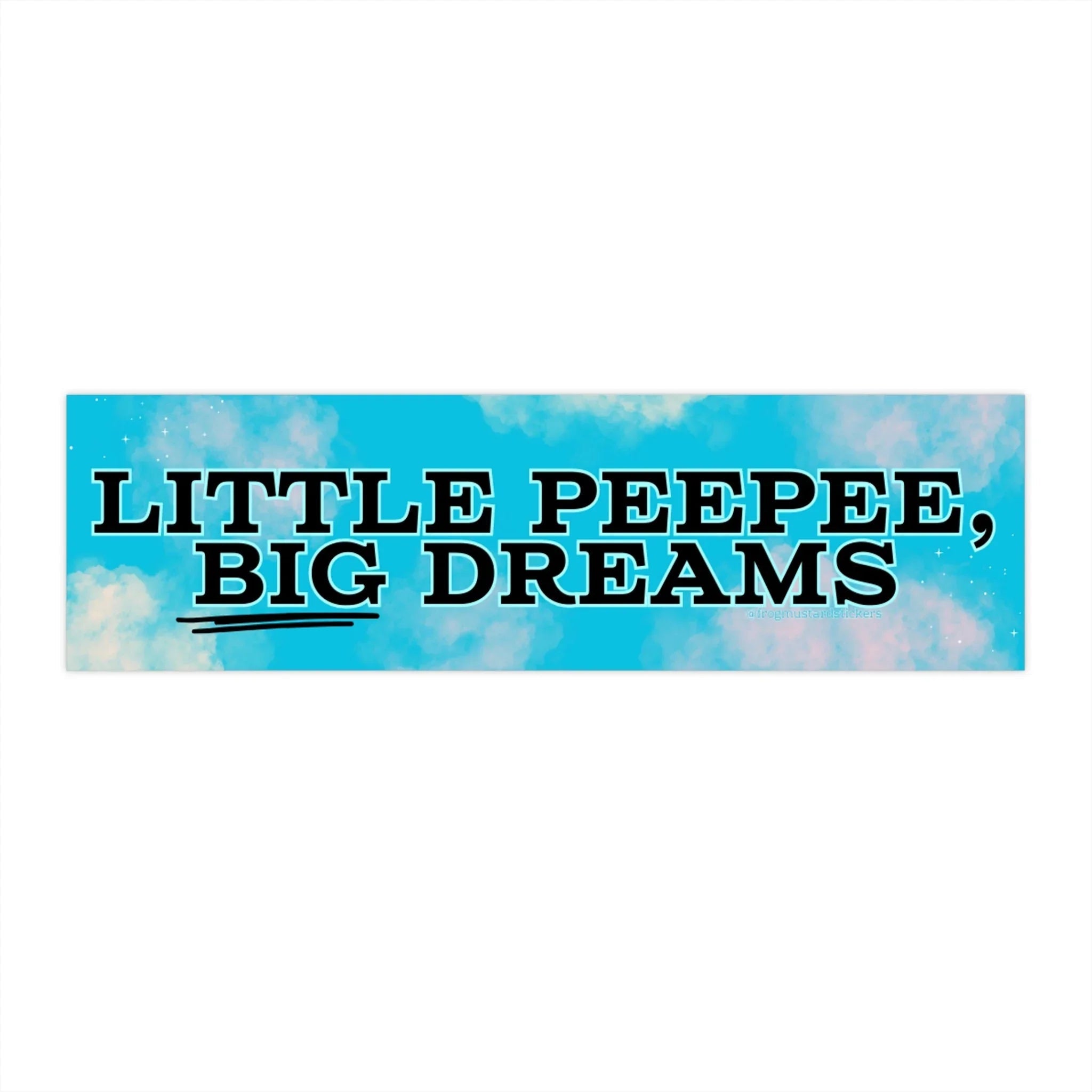 Little Peepee, Big Dreams - Frog Mustard Stickers