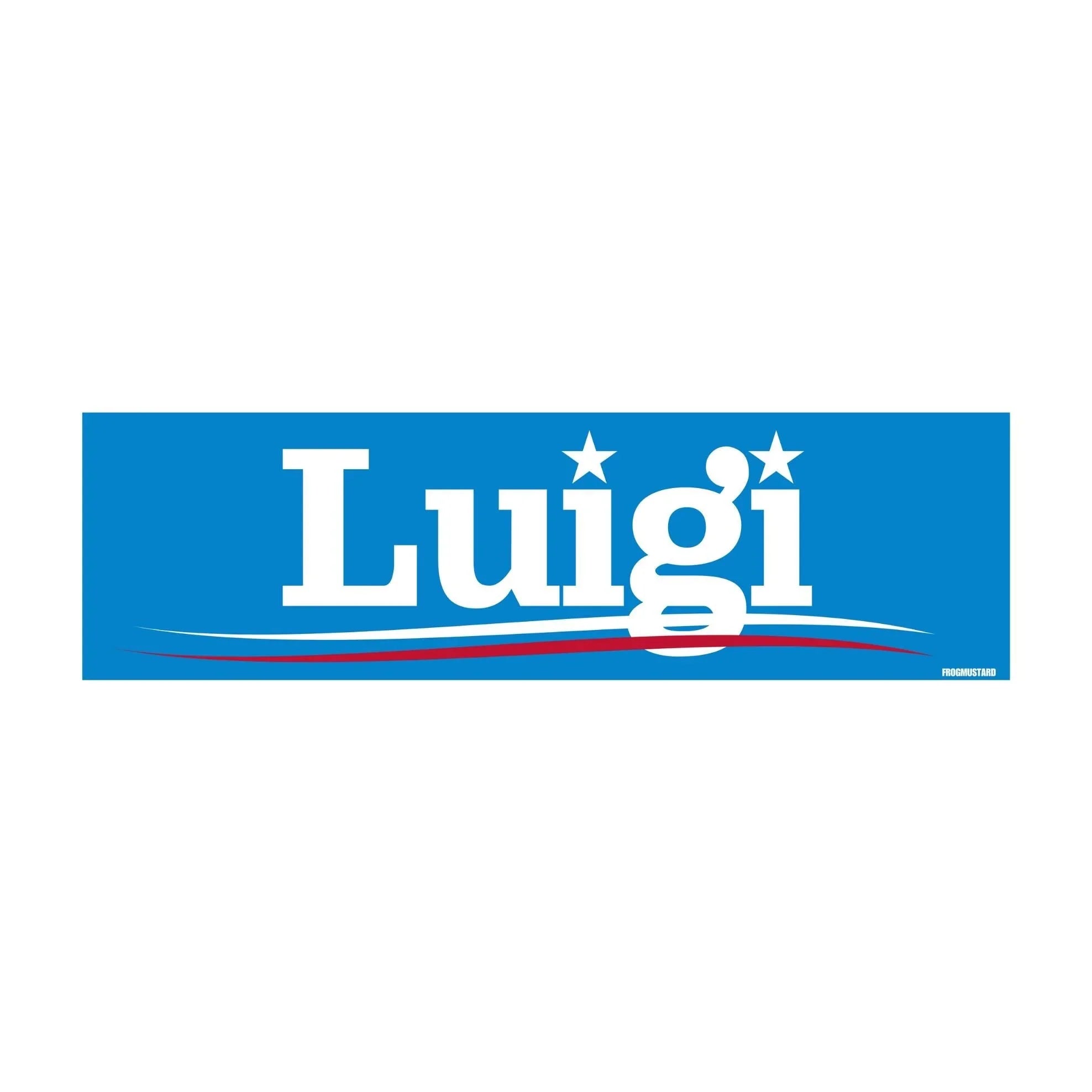 Luigi Campaign Car Decal - Frog Mustard Stickers