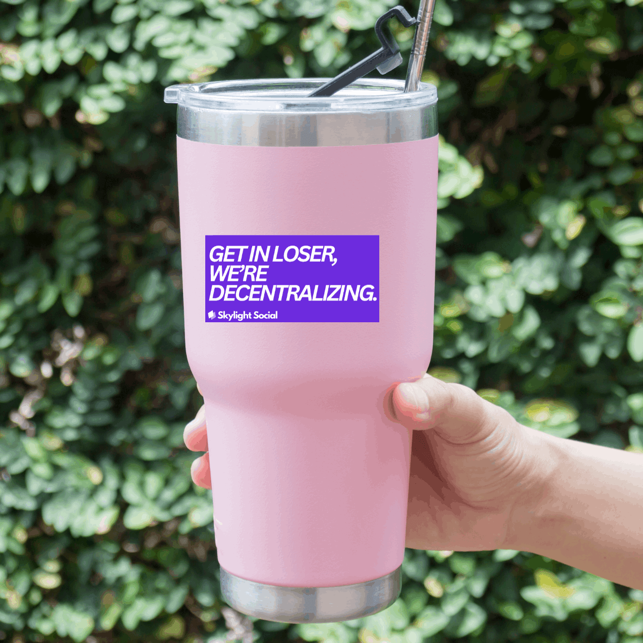 "Get in loser, we’re decentralizing.” - Skylight Social Small Sticker