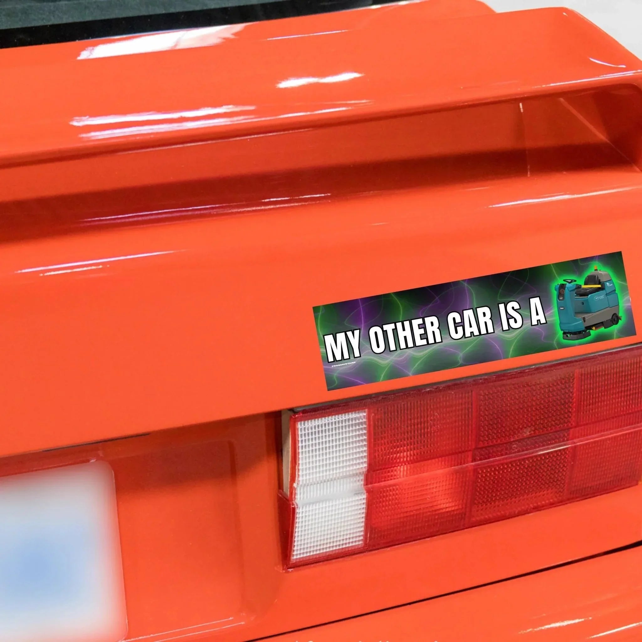 My Other Car is a Commercial Floor Scrubber - Frog Mustard Stickers