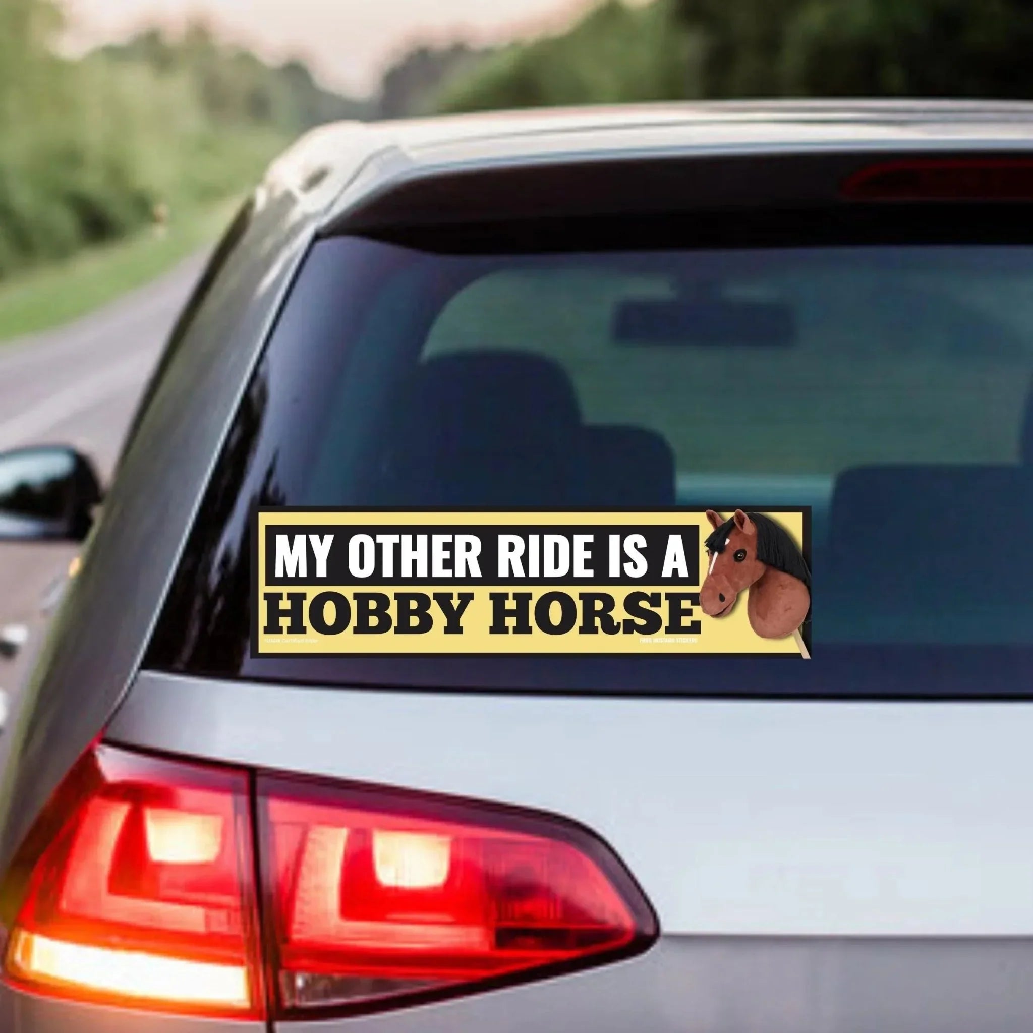 My Other Ride is a Hobby Horse - Frog Mustard Stickers