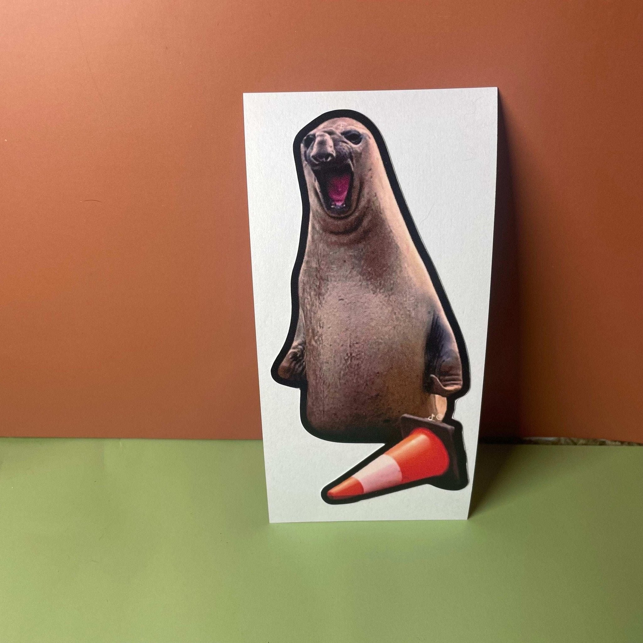 Neil the Seal Die Cut Sticker or Magnet 6" x 2” - Frog Mustard Stickers