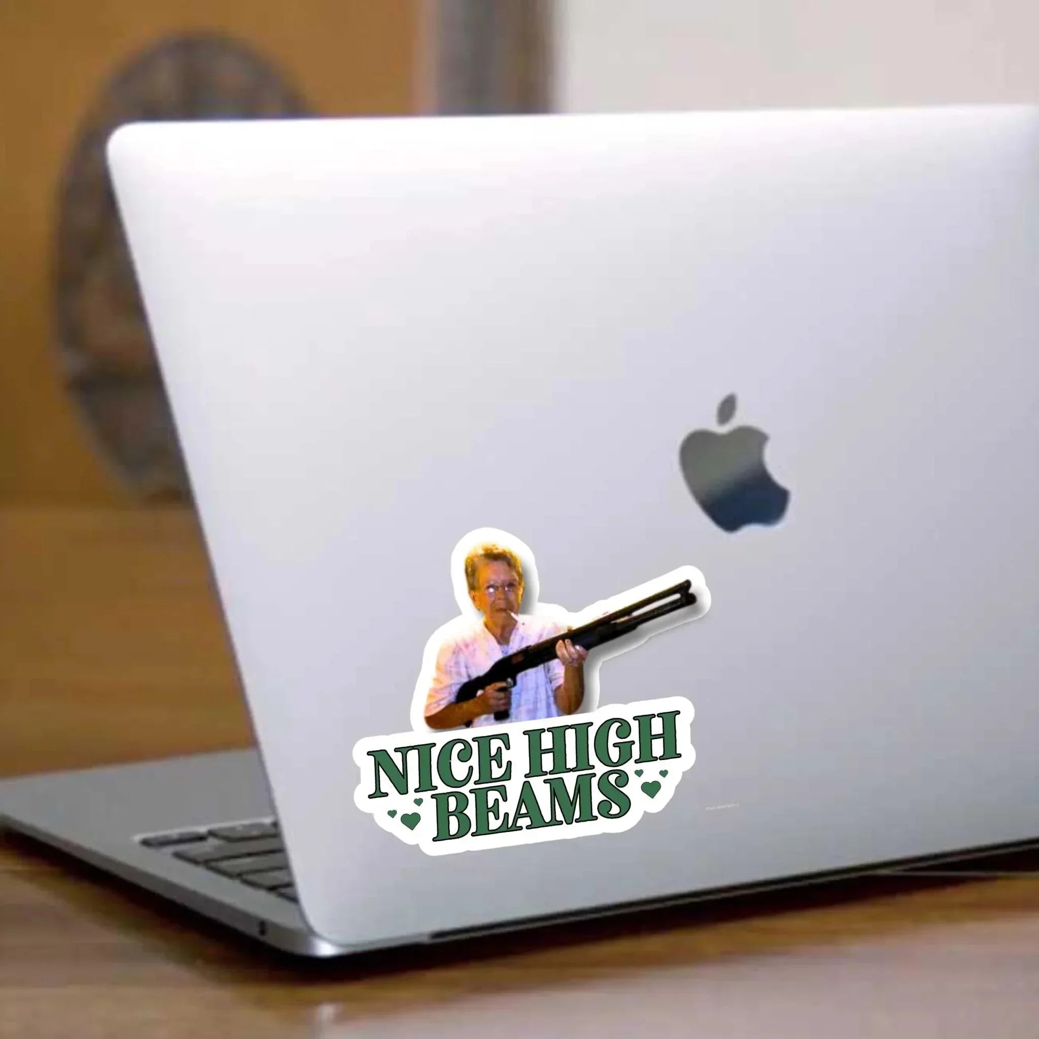 Nice High Beams | Die Cut Sticker - Frog Mustard Stickers