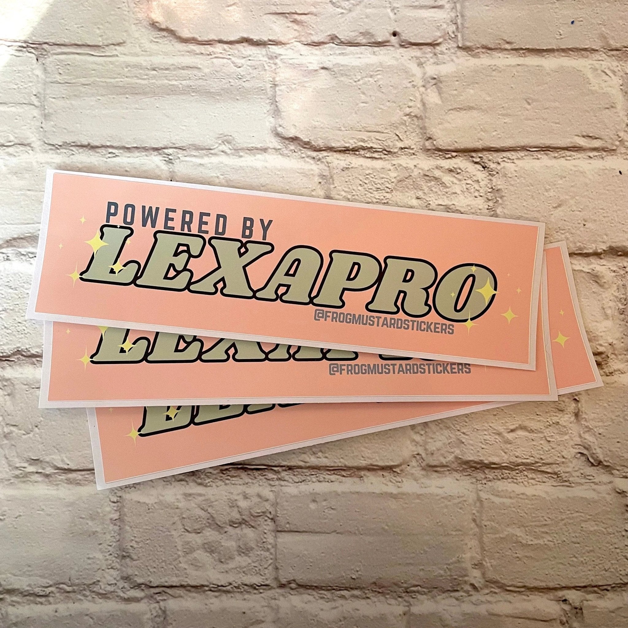 Powered by Lexapro - Frog Mustard Stickers