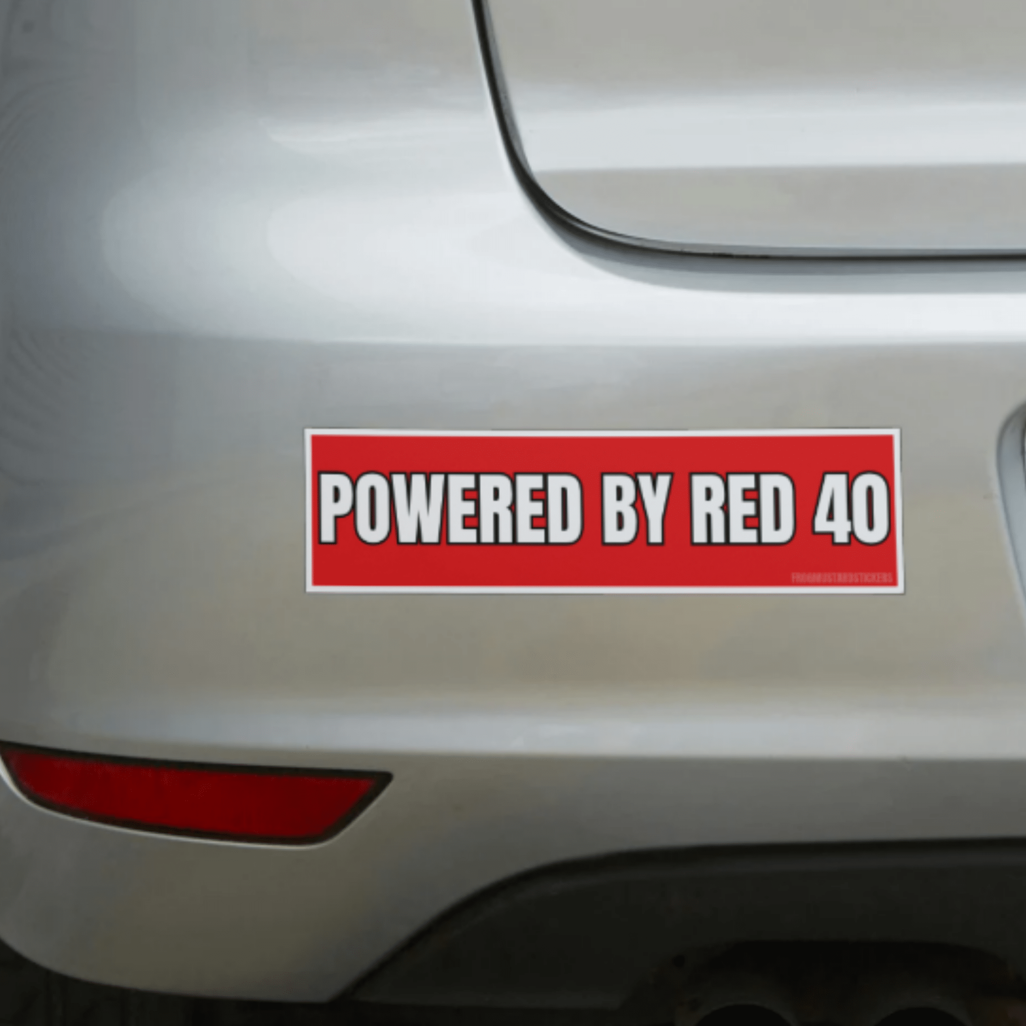 Powered by Red 40 - Frog Mustard Stickers