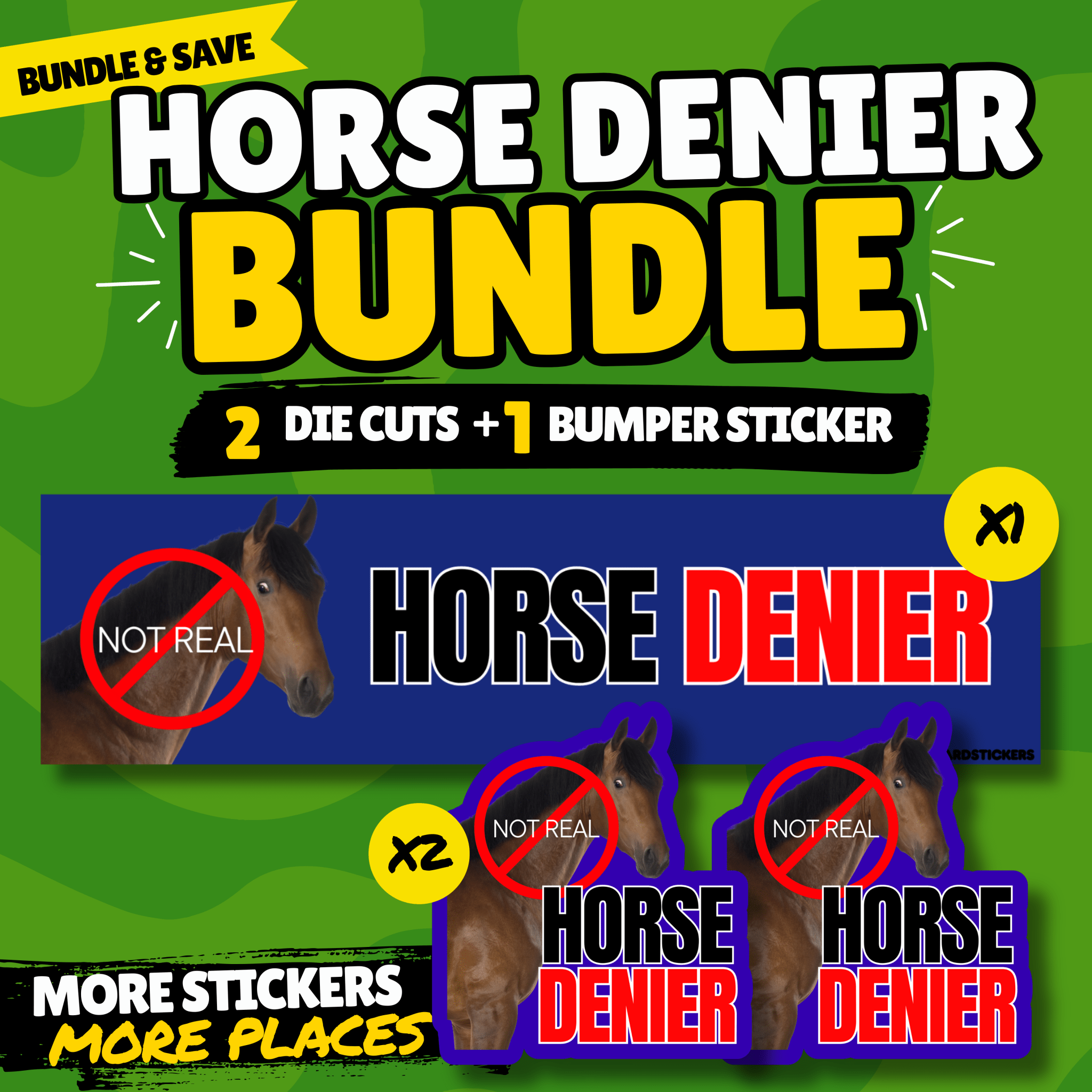 The Horse DENIER Pack - Frog Mustard Stickers