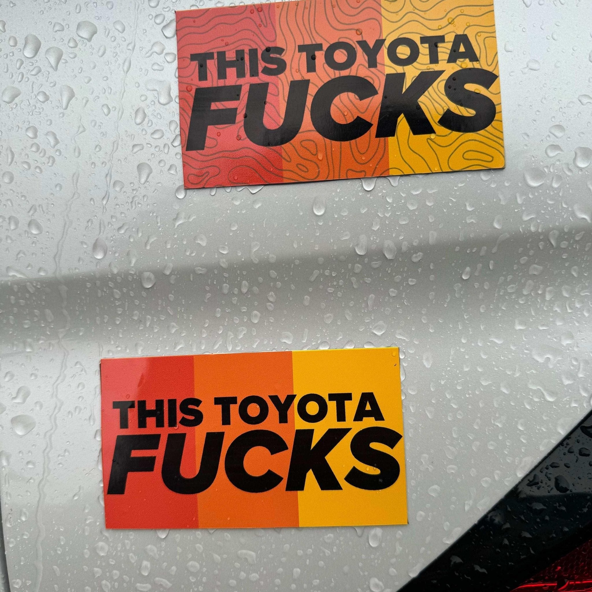 This Toyota F**ks | Retro - Frog Mustard Stickers