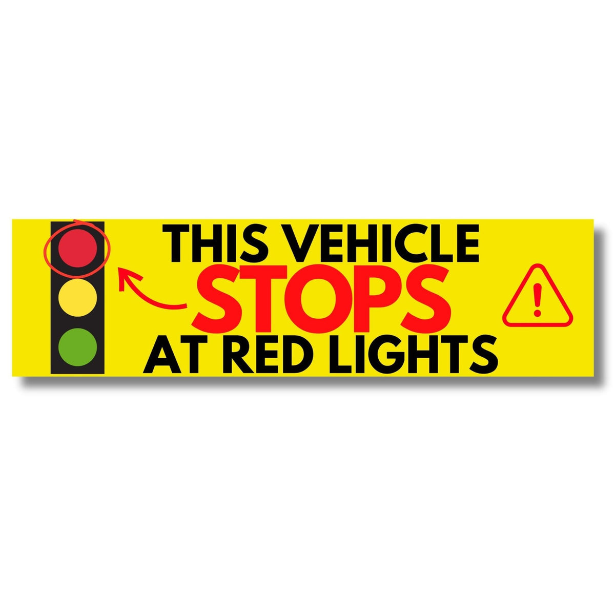 This Vehicle Stops at Red Lights - Frog Mustard Stickers
