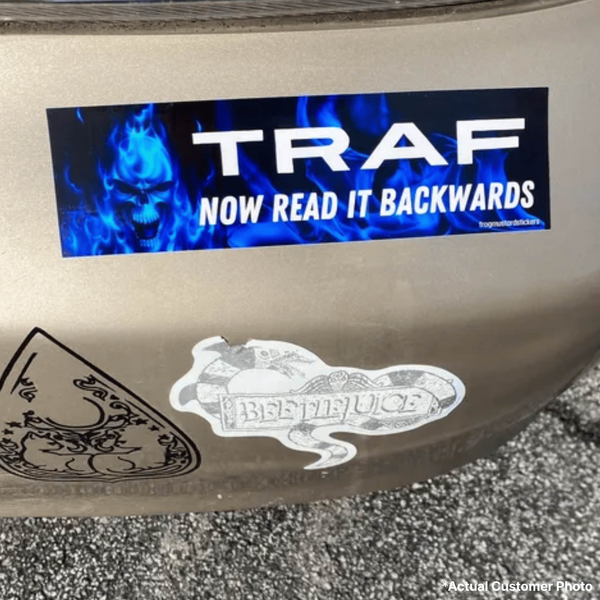 TRAF - Now Read it Backwards - Frog Mustard Stickers