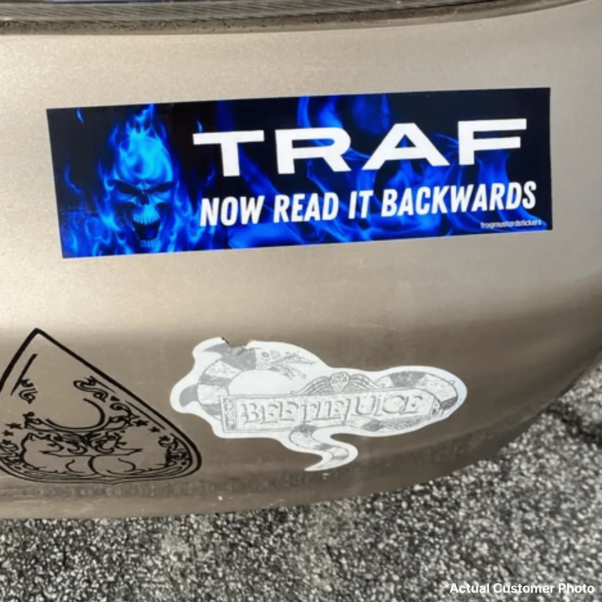 TRAF - Now Read it Backwards - Frog Mustard Stickers