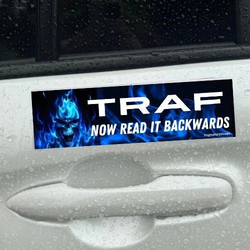 TRAF - Now Read it Backwards - Frog Mustard Stickers