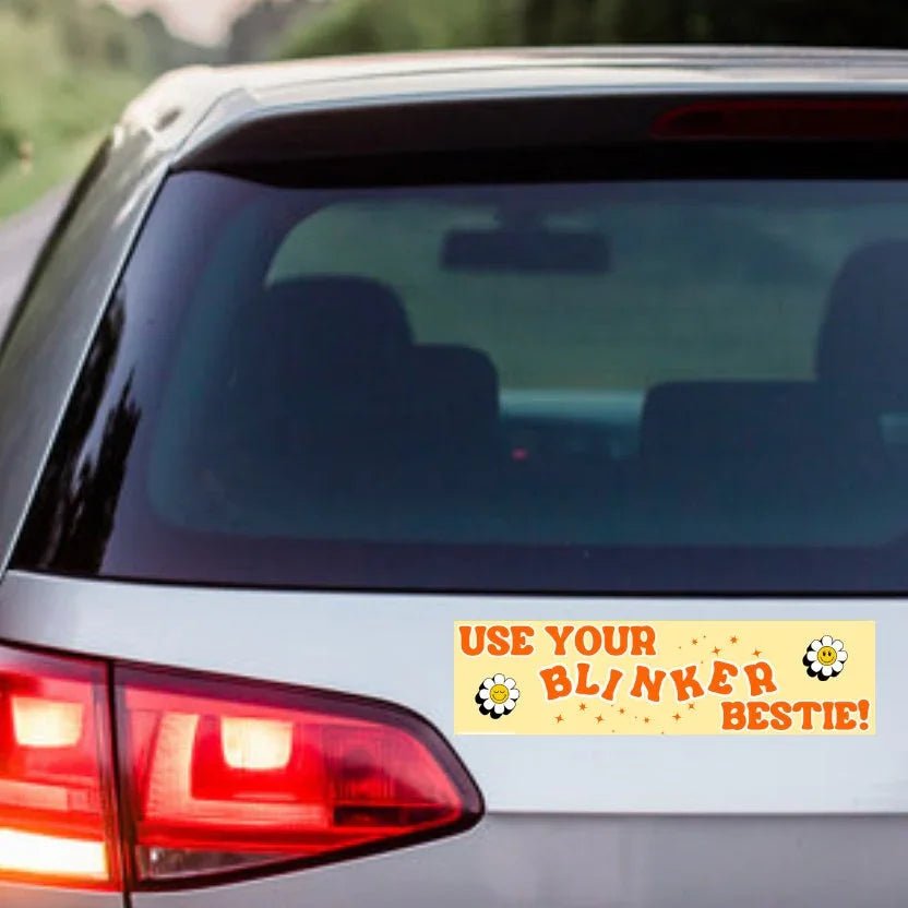 Use Your Blinker, Bestie! - Frog Mustard Stickers
